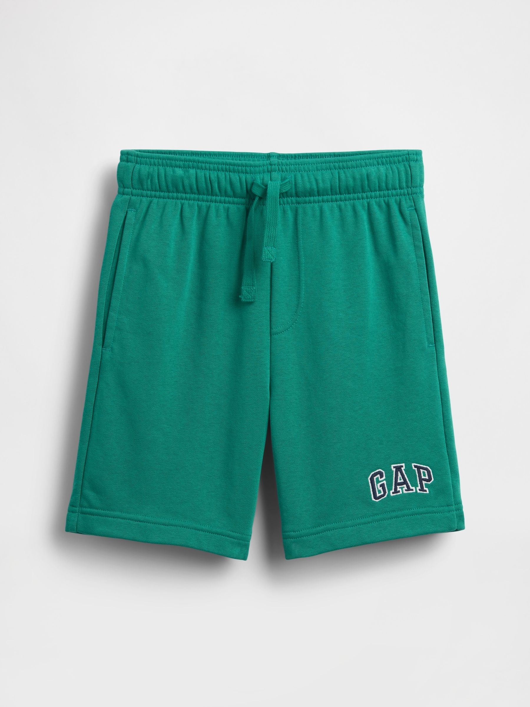 Green Relaxed Graphic French Terry Pull On Shorts - Image 4 of 5
