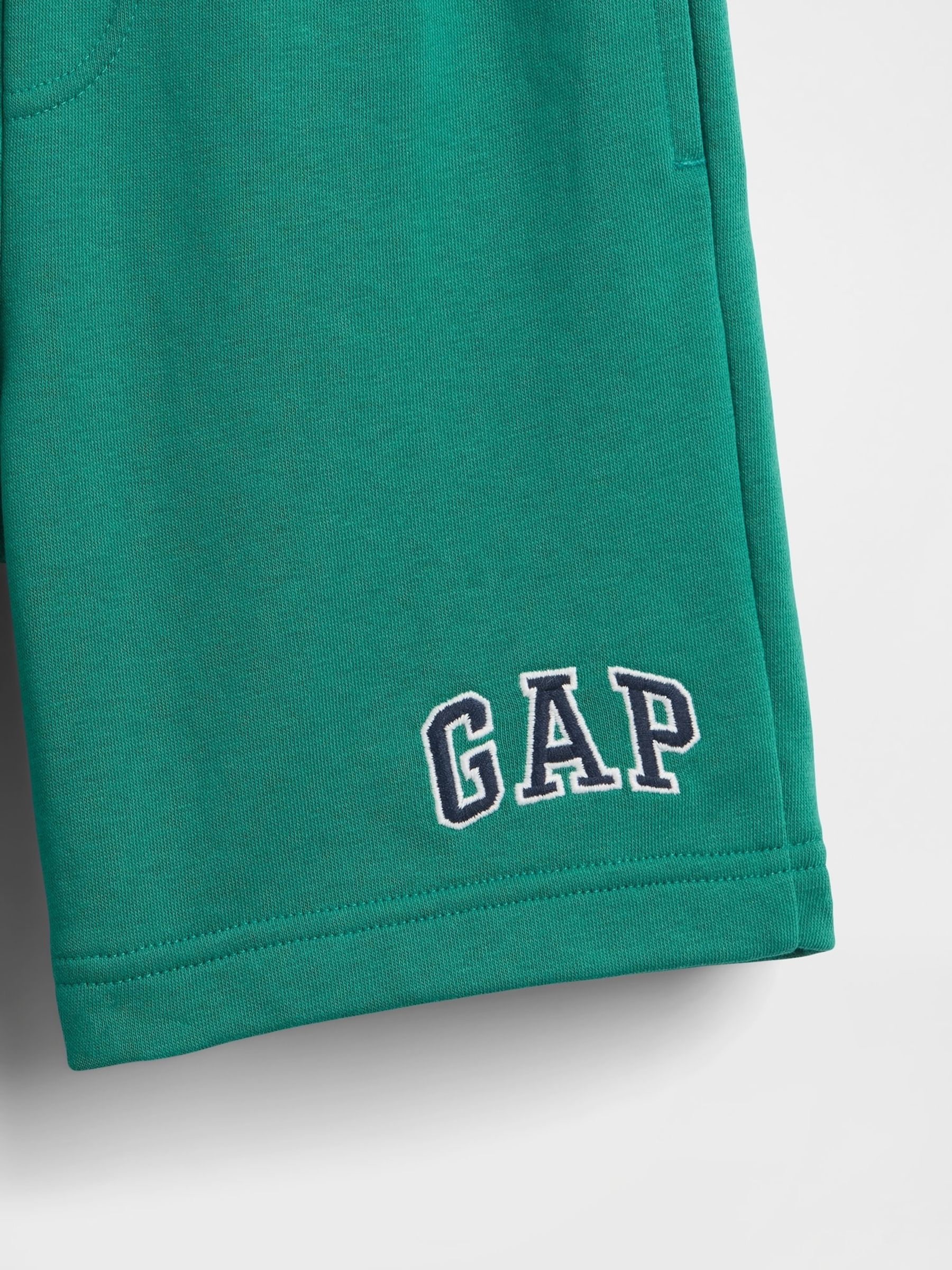 Green Relaxed Graphic French Terry Pull On Shorts - Image 5 of 5