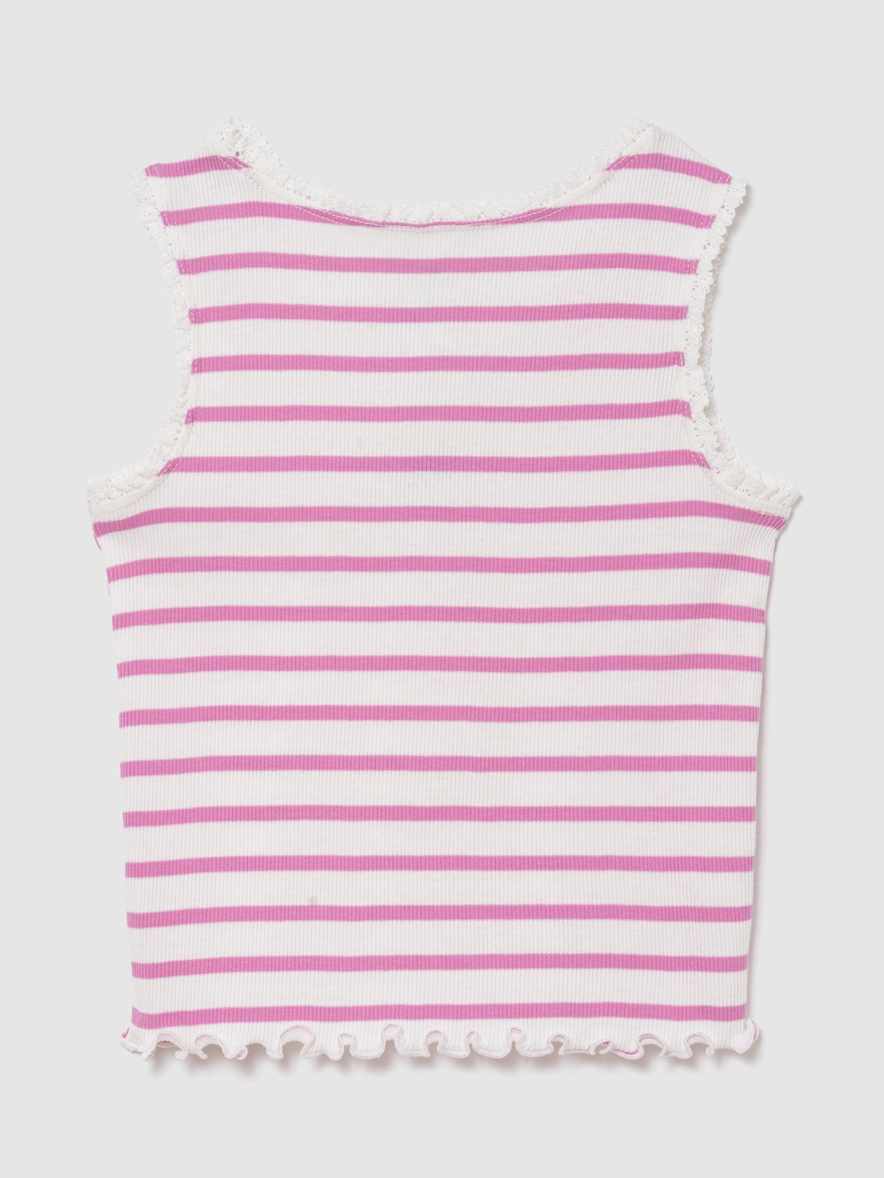 Pink Graphic Logo Rib Vest - Image 2 of 3