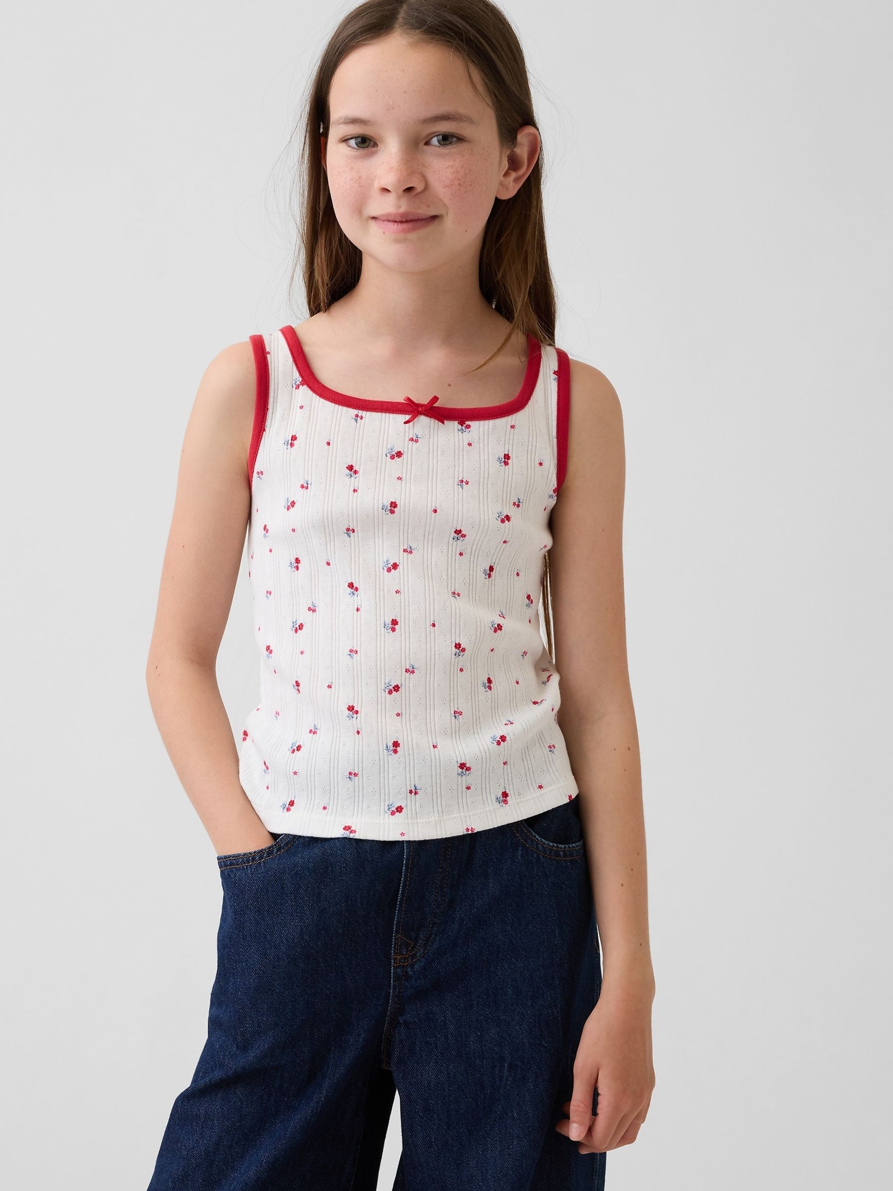 Red Pointelle Vest - Image 1 of 3