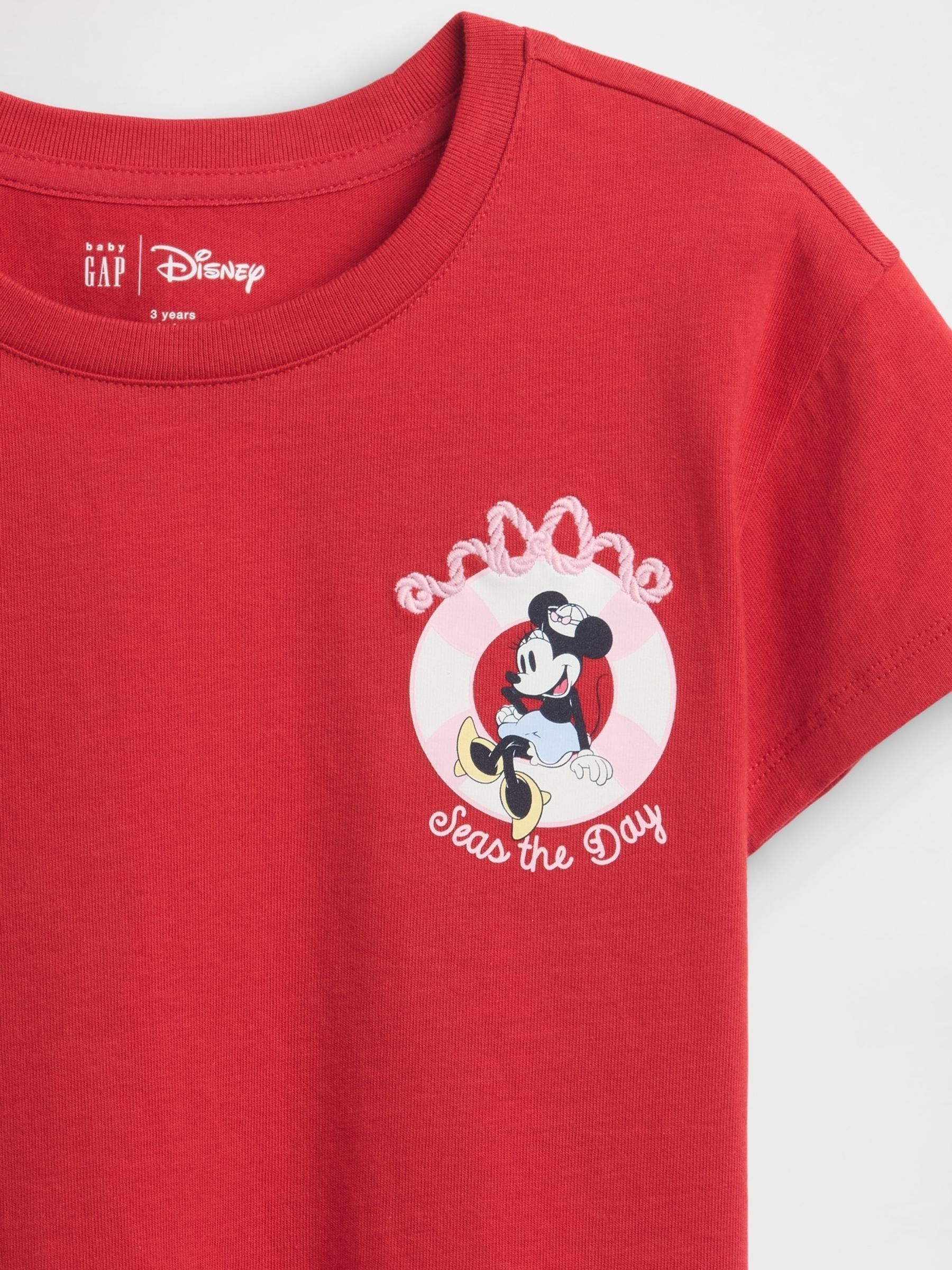 Red Minnie Mouse Graphic Short Sleeve T-Shirt - Image 4 of 7