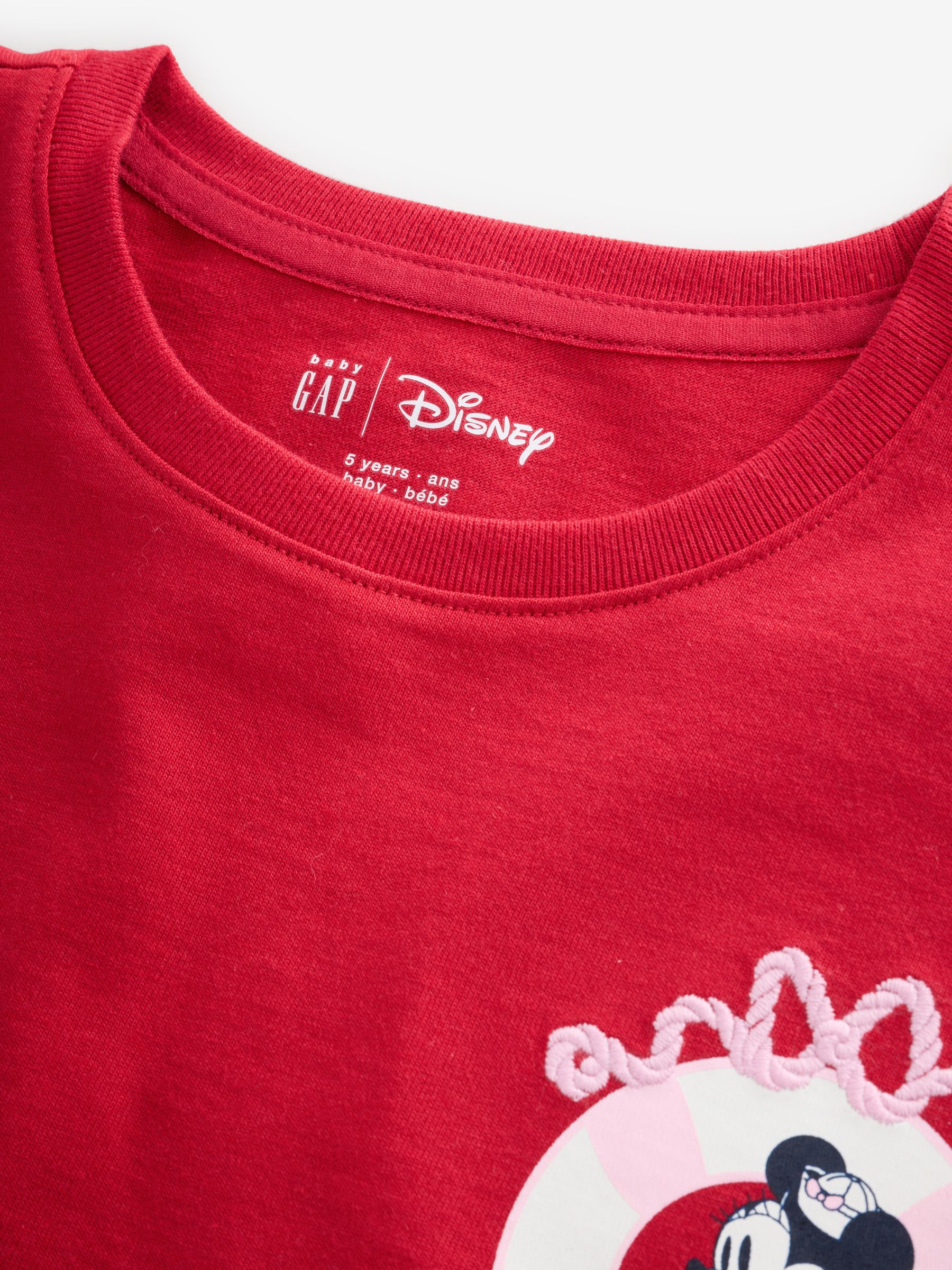 Red Minnie Mouse Graphic Short Sleeve T-Shirt - Image 5 of 7