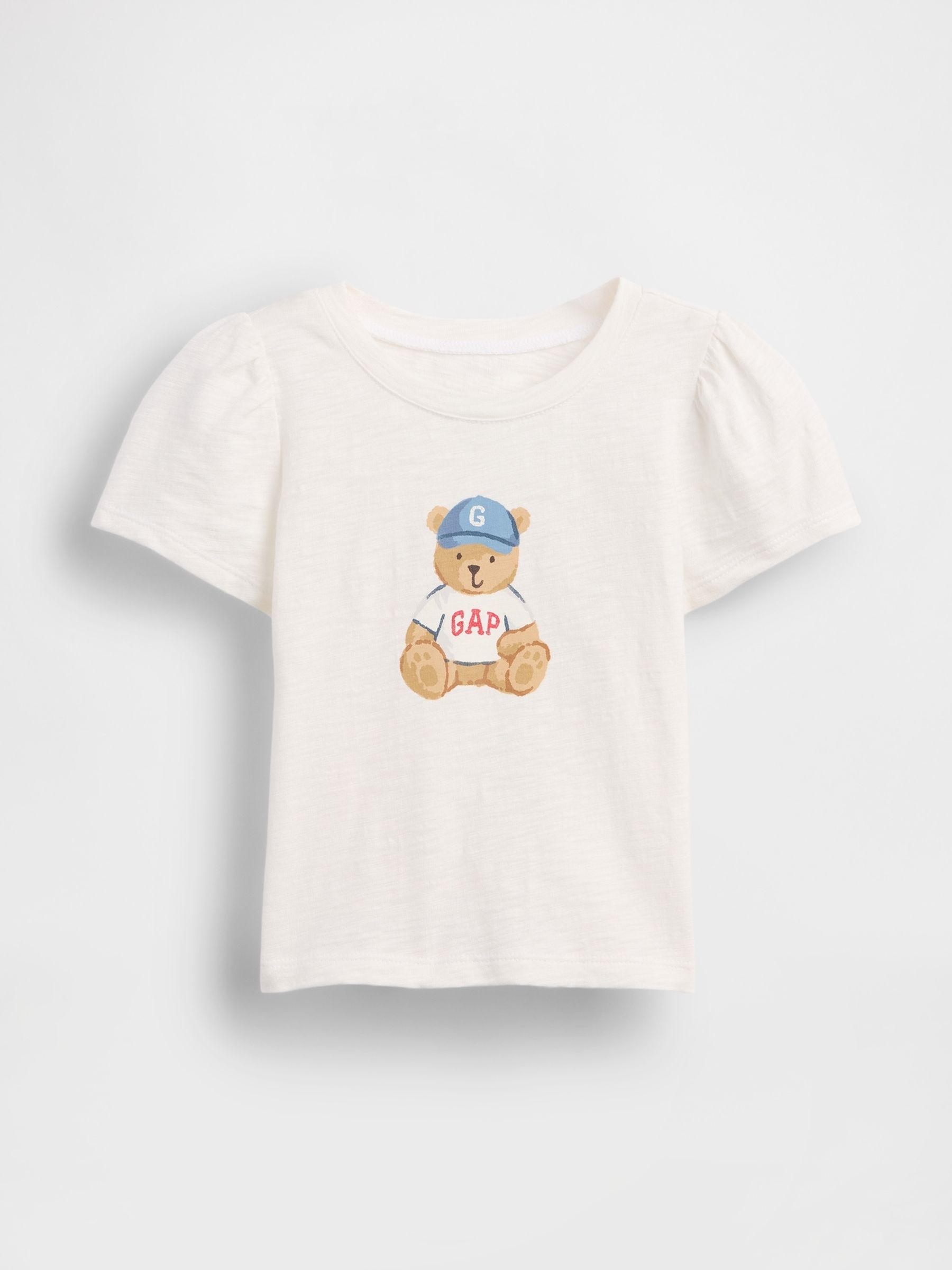 Cream Brannan Bear Puff-Sleeve T-Shirt - Image 2 of 4