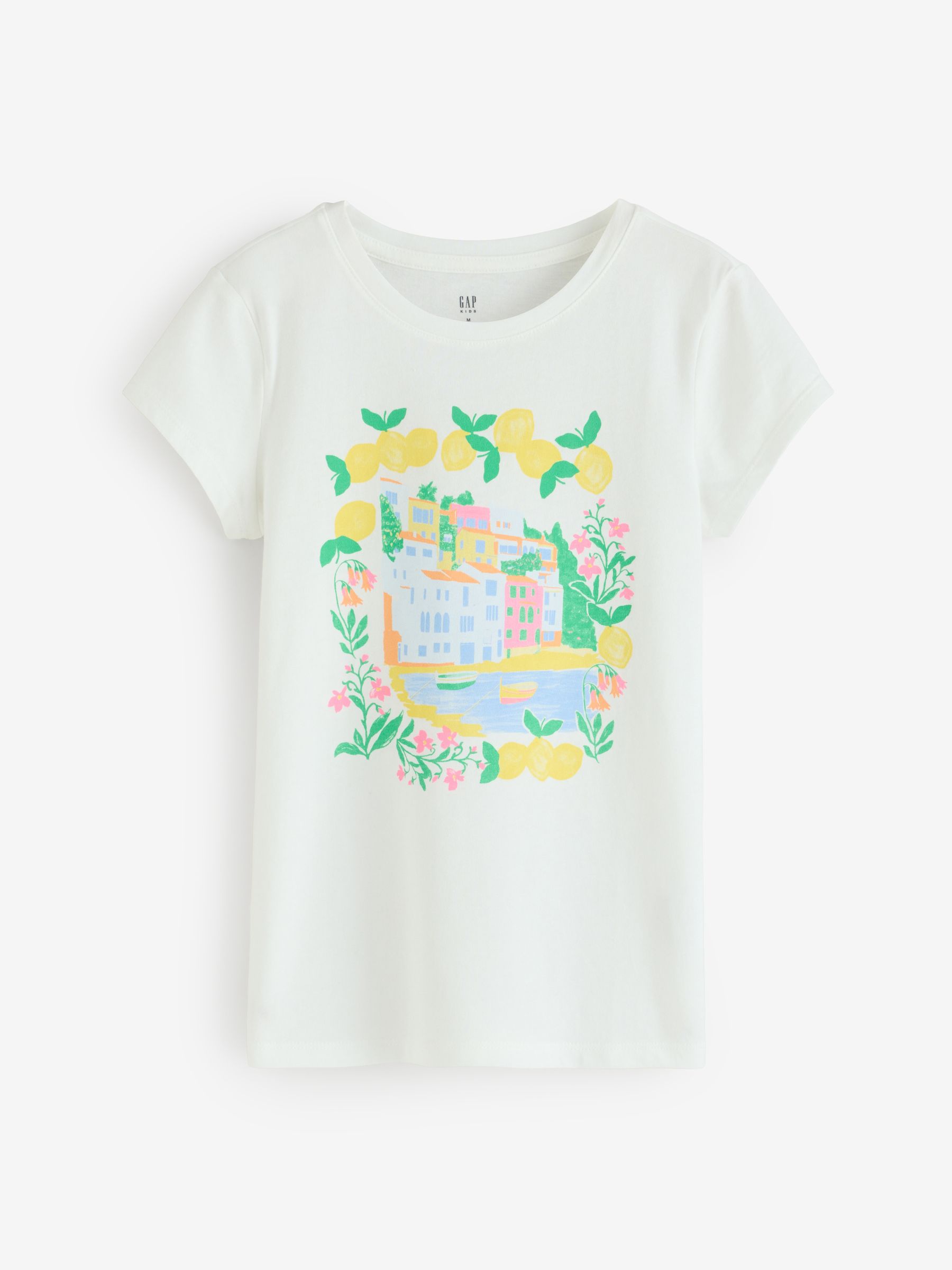 White Riviera Graphic Short Sleeve T-Shirt - Image 1 of 4