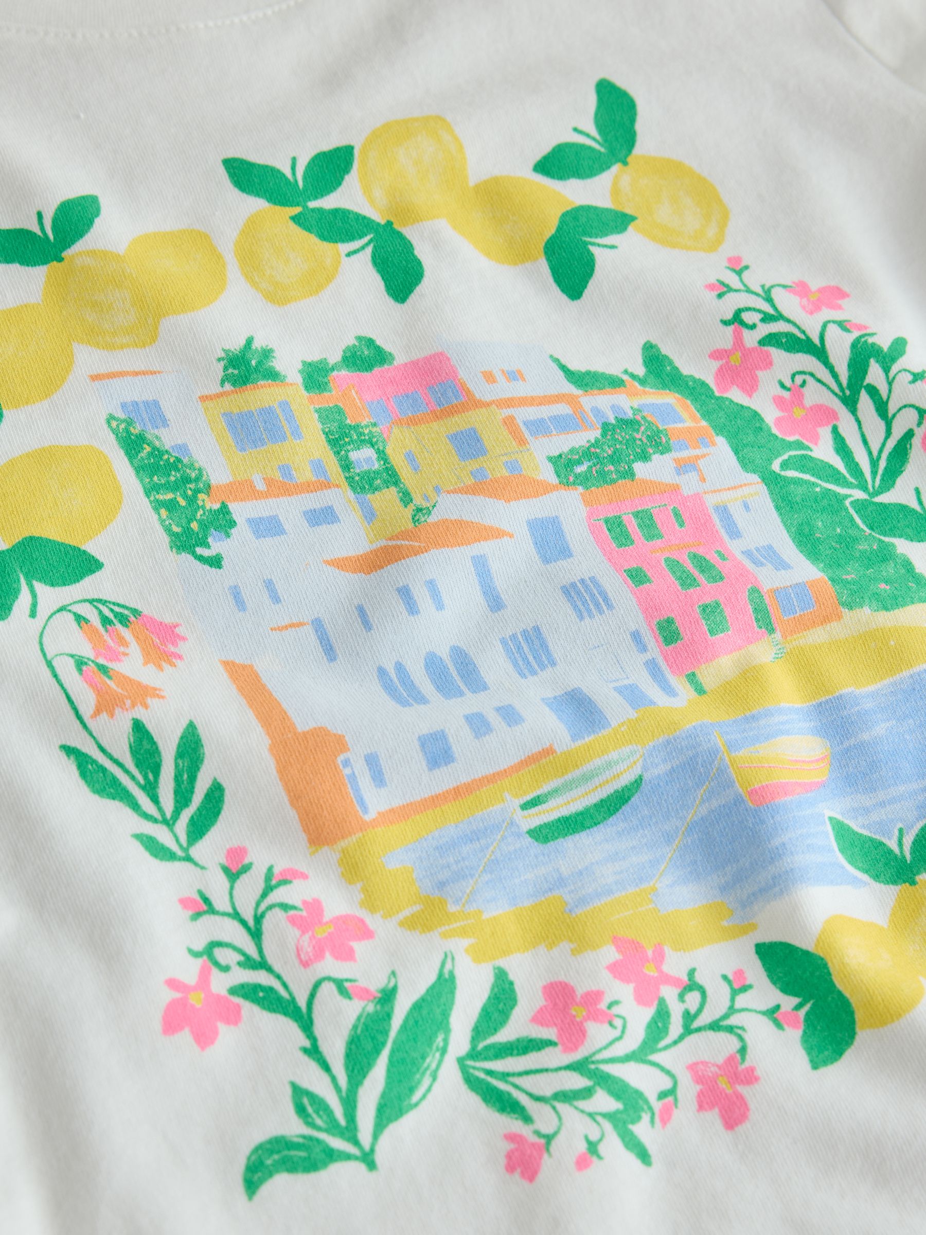 White Riviera Graphic Short Sleeve T-Shirt - Image 4 of 4