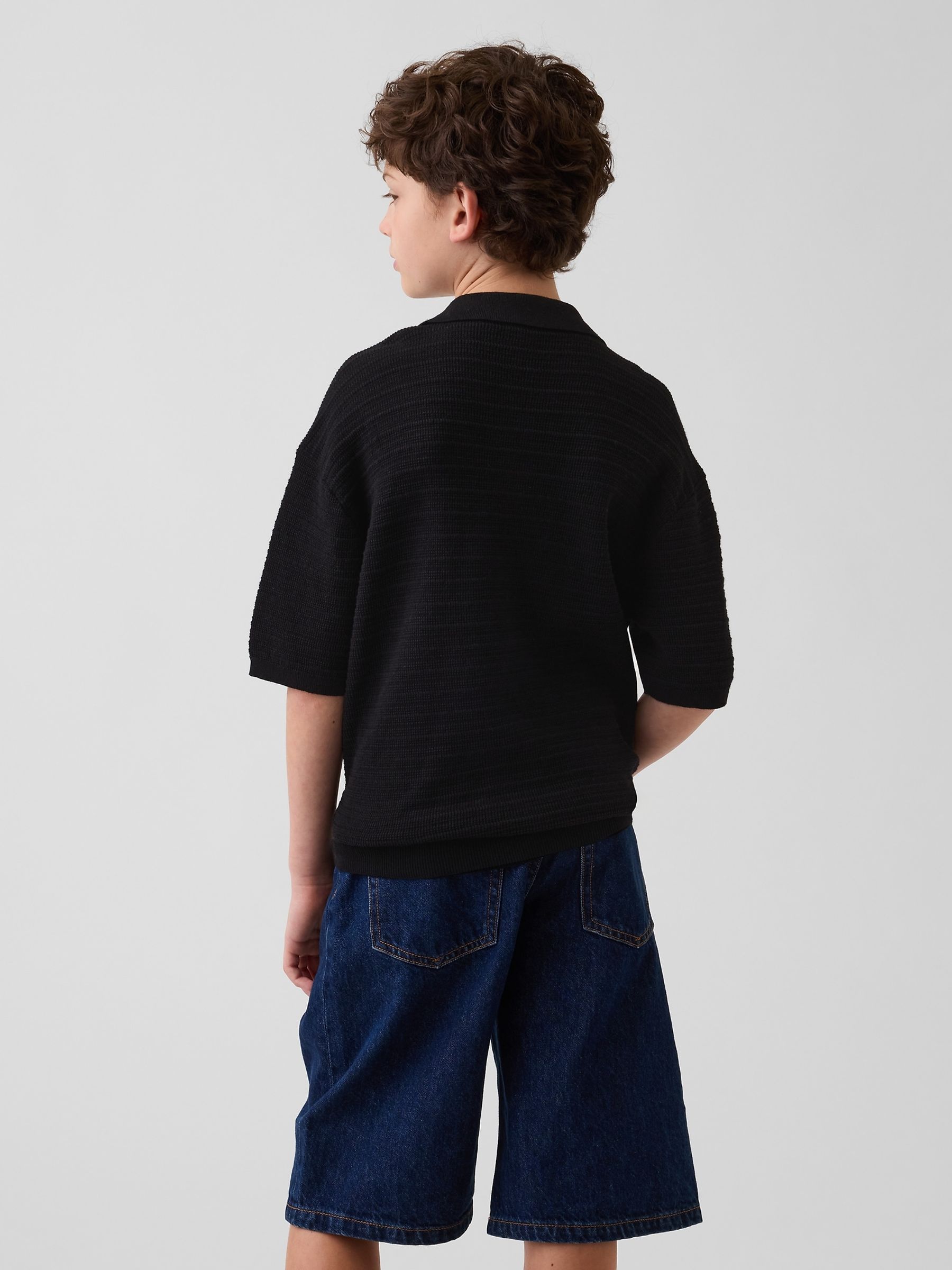 Black Relaxed Polo Shirt - Image 2 of 4