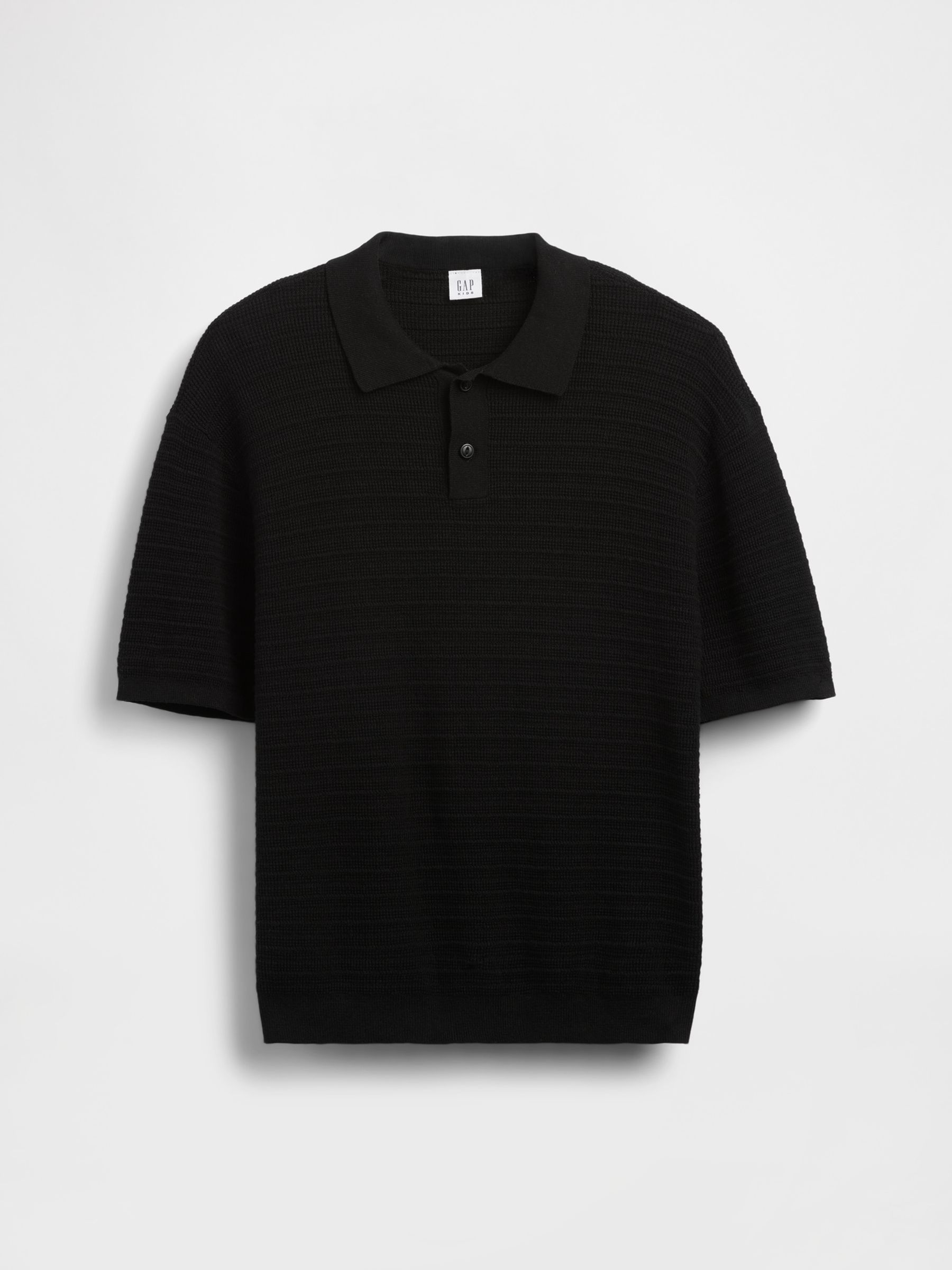 Black Relaxed Polo Shirt - Image 4 of 4