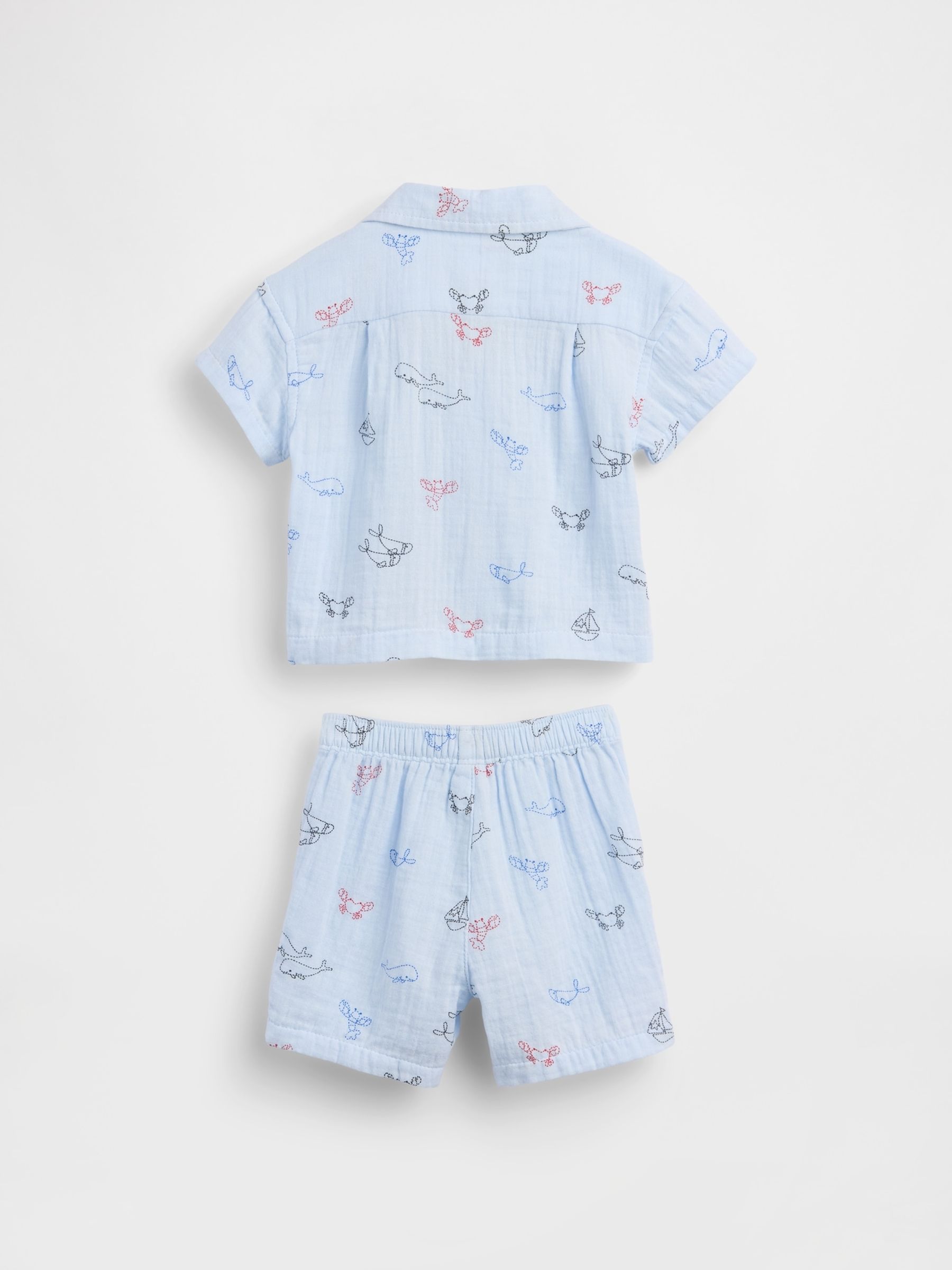Blue Gauze Cabana Outfit Set - Image 2 of 3