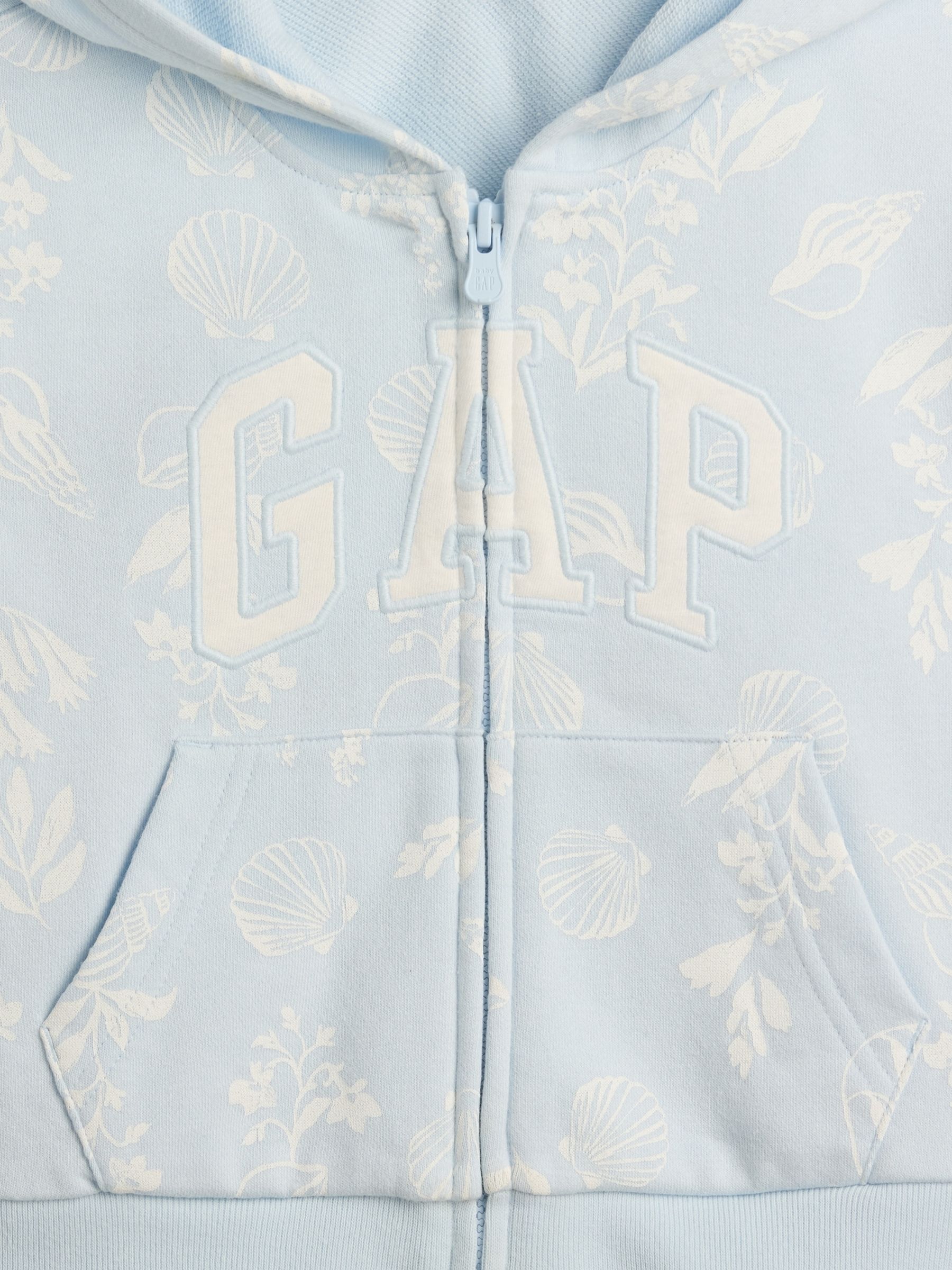 Blue Relaxed Logo French Terry Zip Hoodie - Image 3 of 3