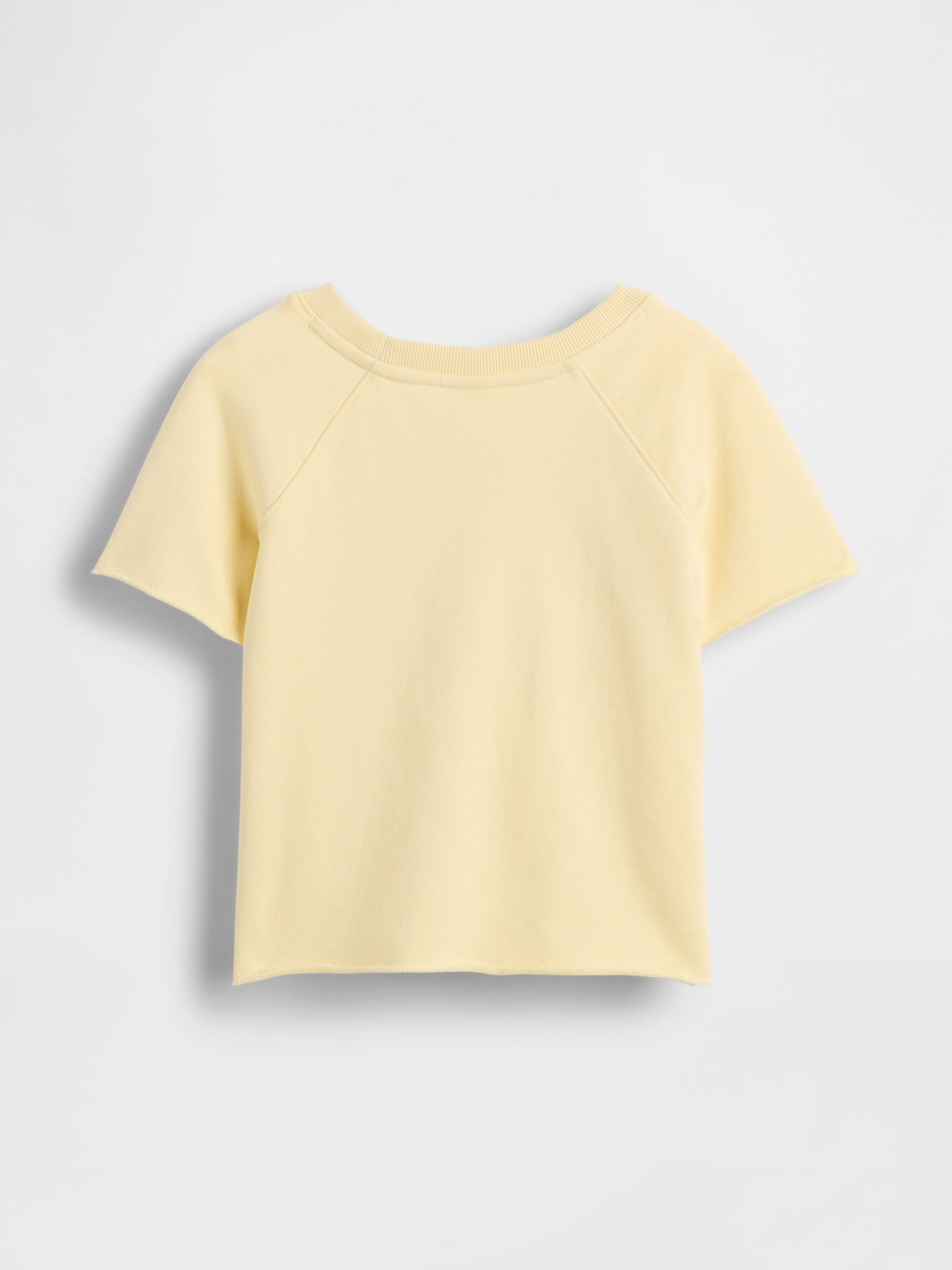 Yellow French Terry Short Sleeve Sweatshirt - Image 3 of 4