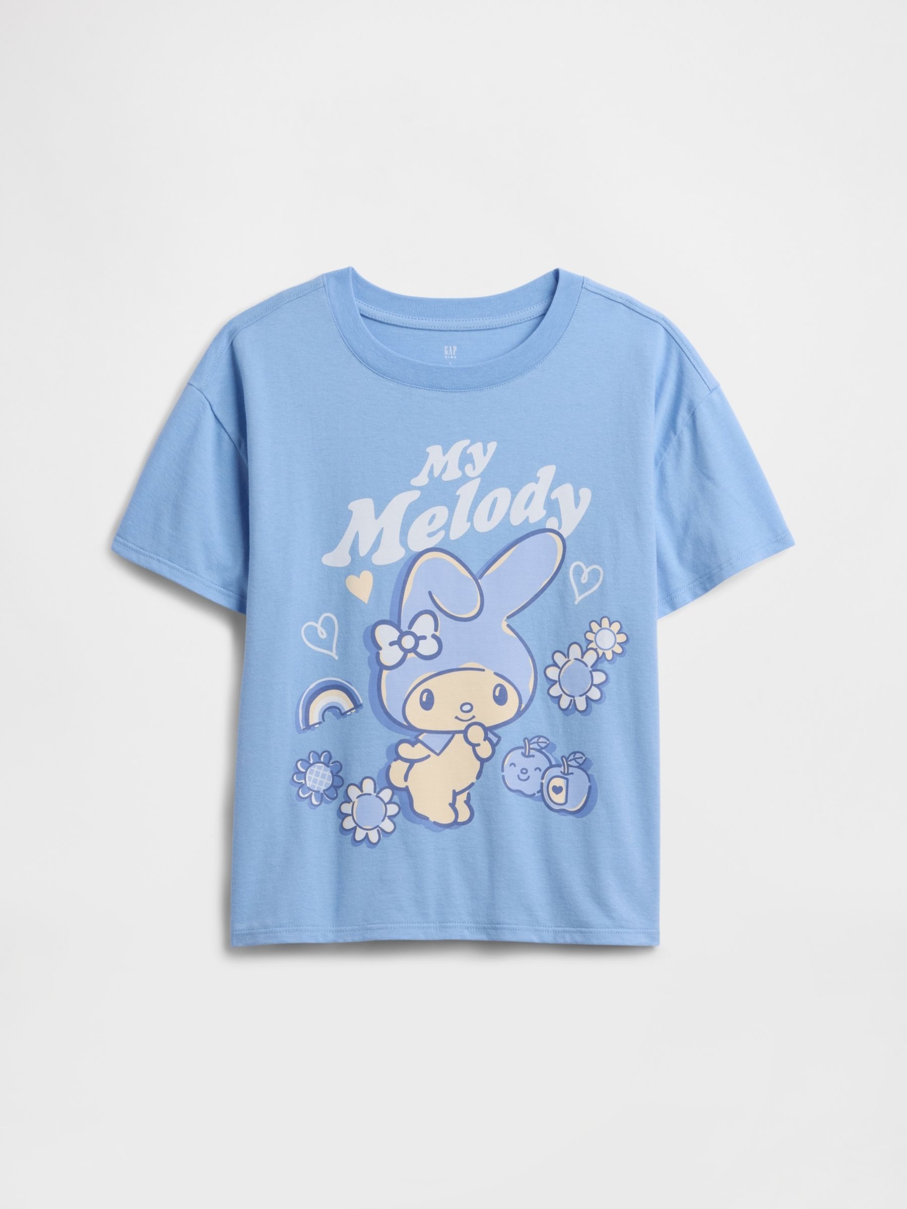 Blue My Melody Oversized Graphic Short Sleeve T-Shirt - Image 1 of 3