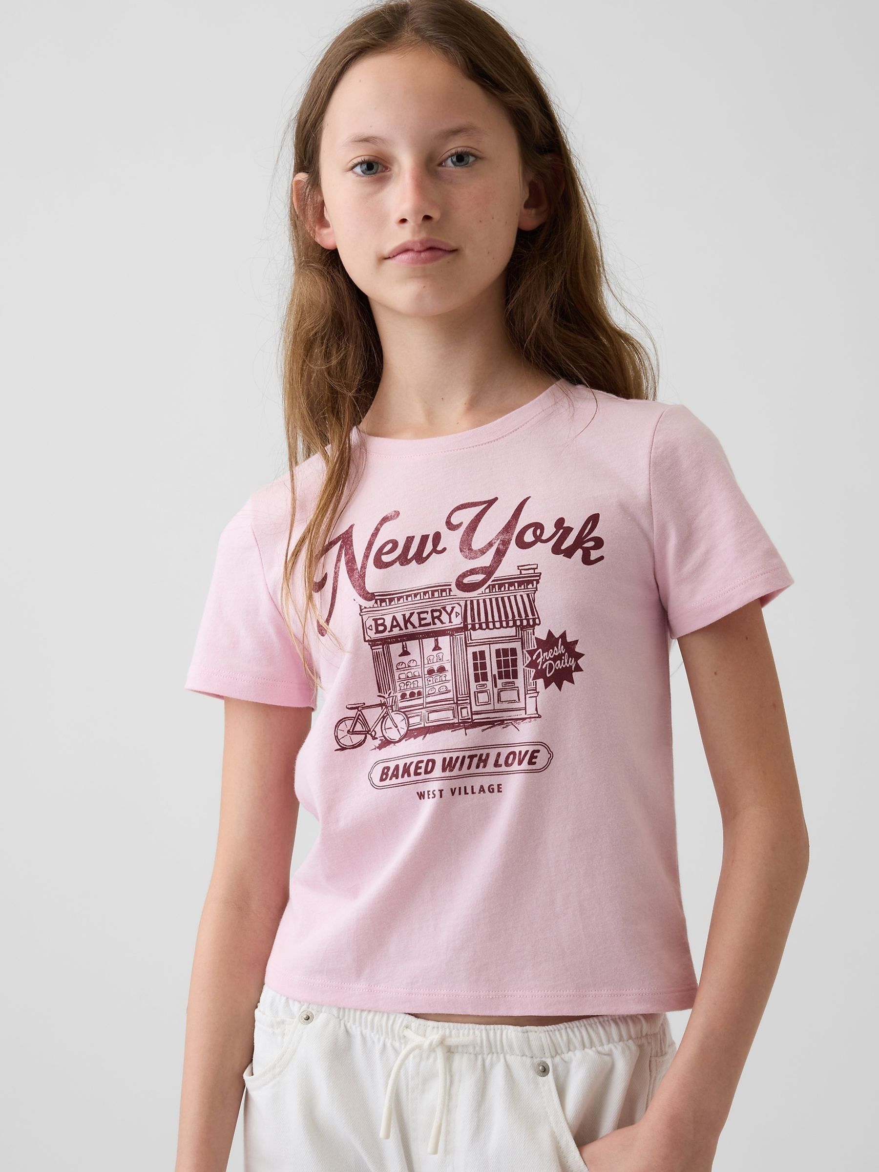 Pink Graphic Short Sleeve T-Shirt - Image 1 of 4