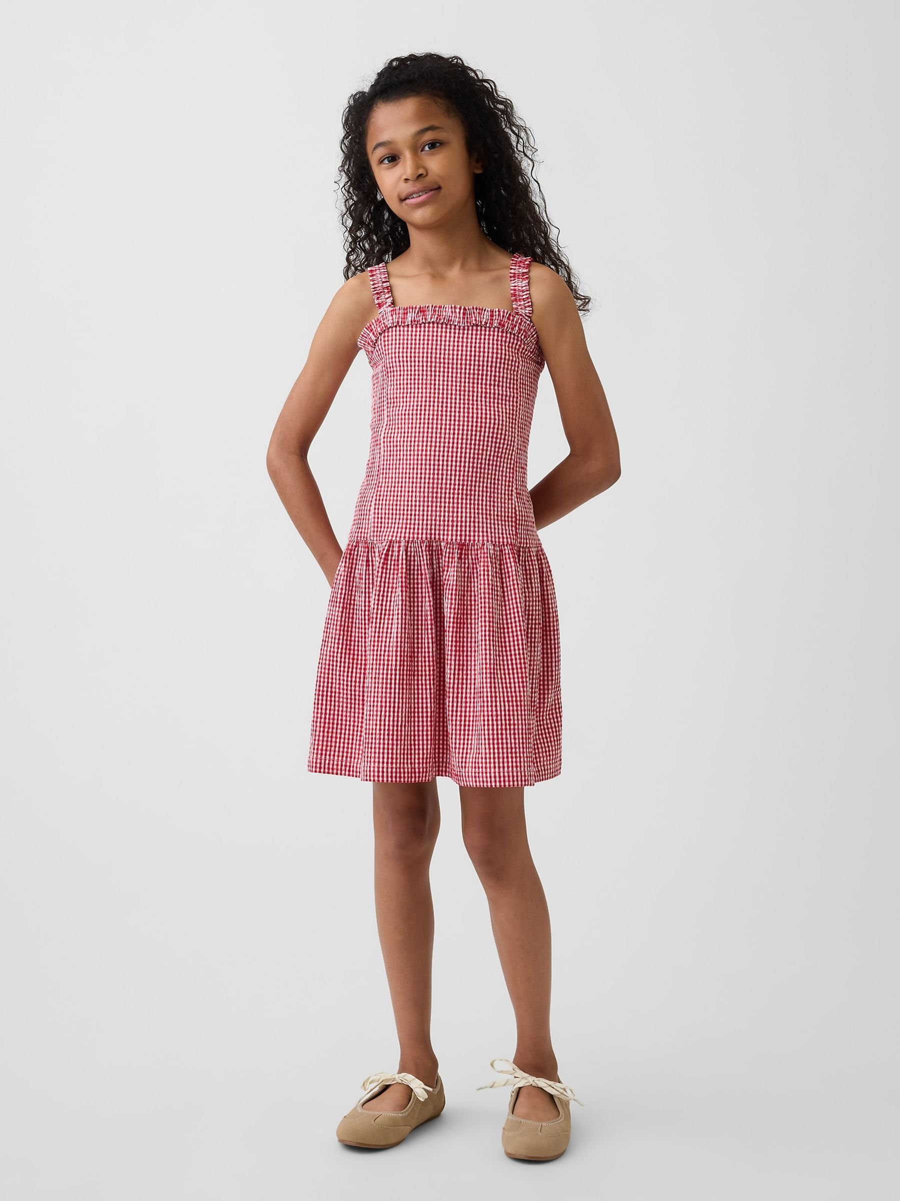 Red Drop-Waist Dress - Image 1 of 4
