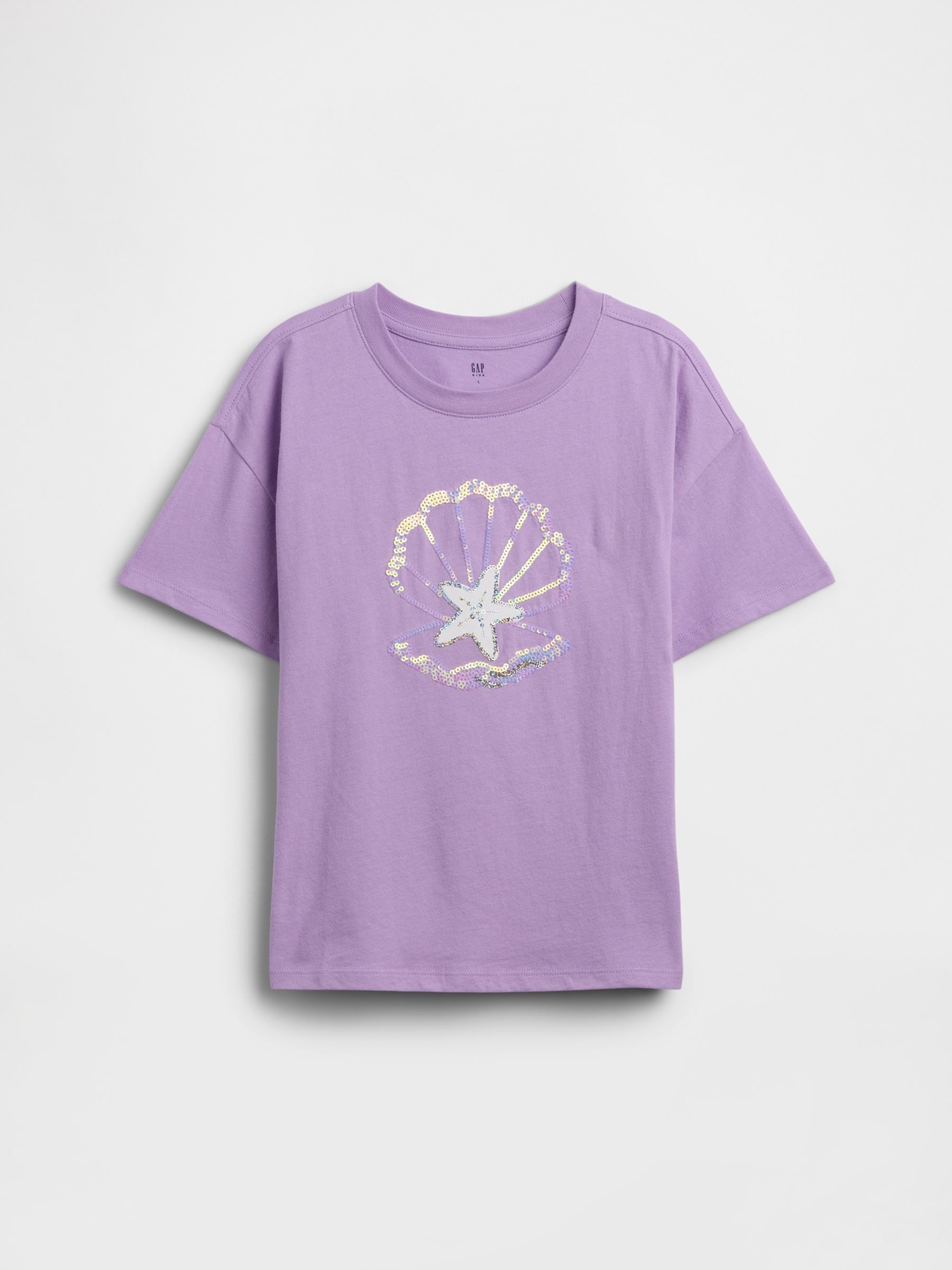 Purple Oversized Graphic T-Shirt - Image 1 of 3
