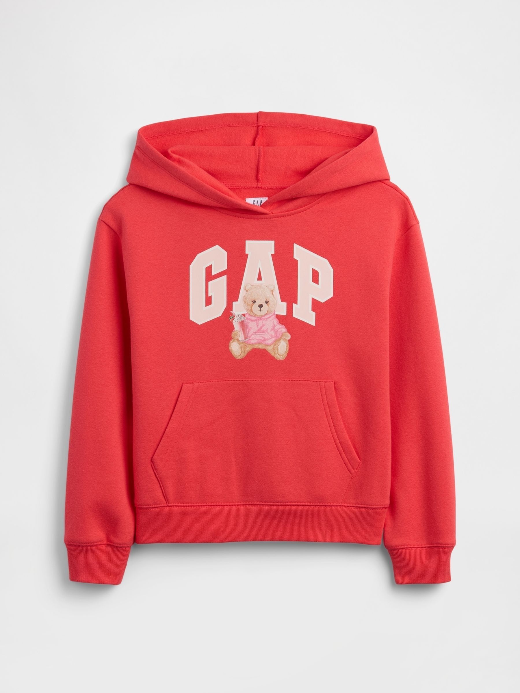 Red Vintage Soft French Terry Logo Hoodie - Image 1 of 3 Red Vintage Soft French Terry Logo Hoodie - Image 1 of 3