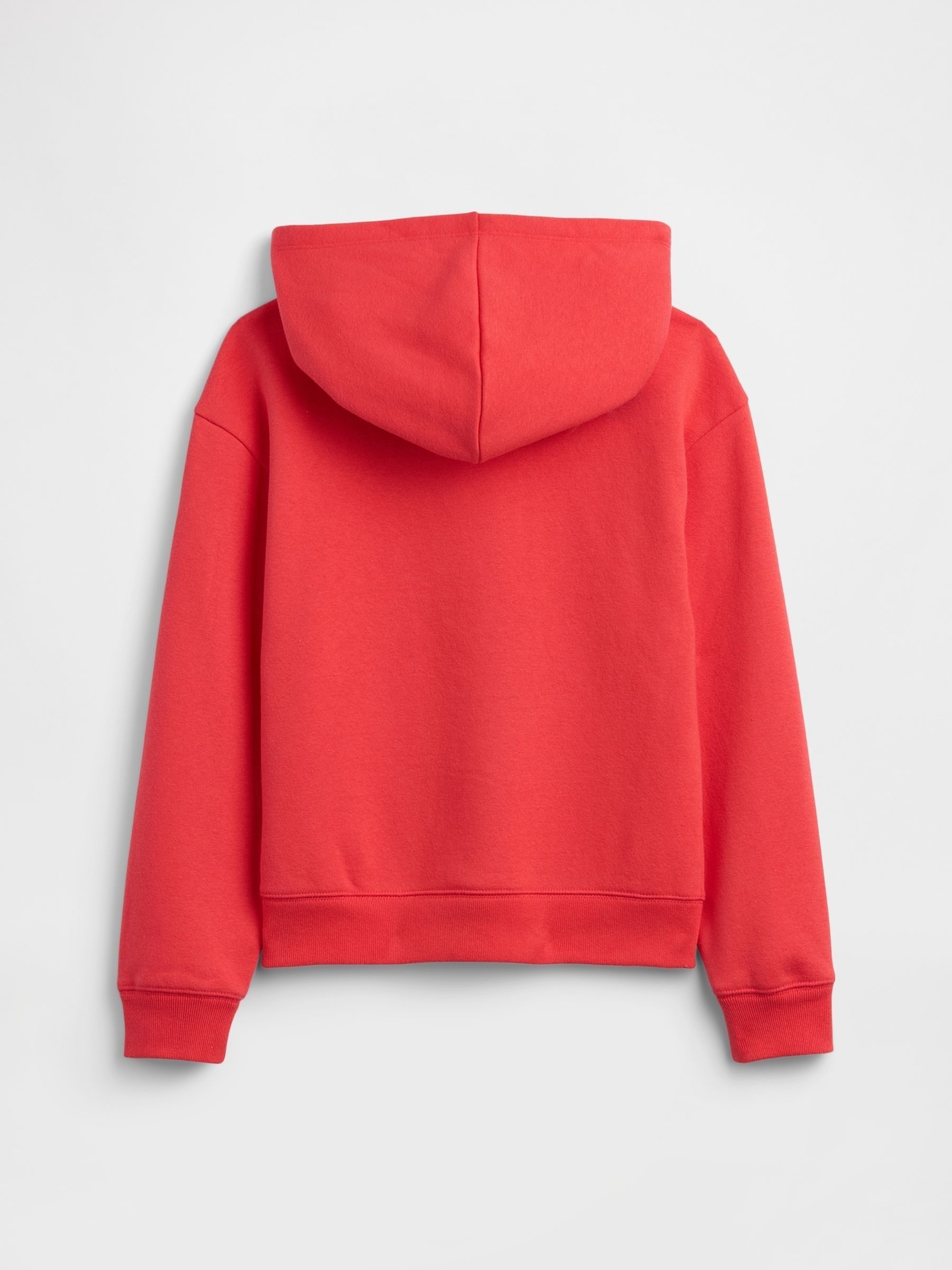 Red Vintage Soft French Terry Logo Hoodie - Image 2 of 3 Red Vintage Soft French Terry Logo Hoodie - Image 2 of 3