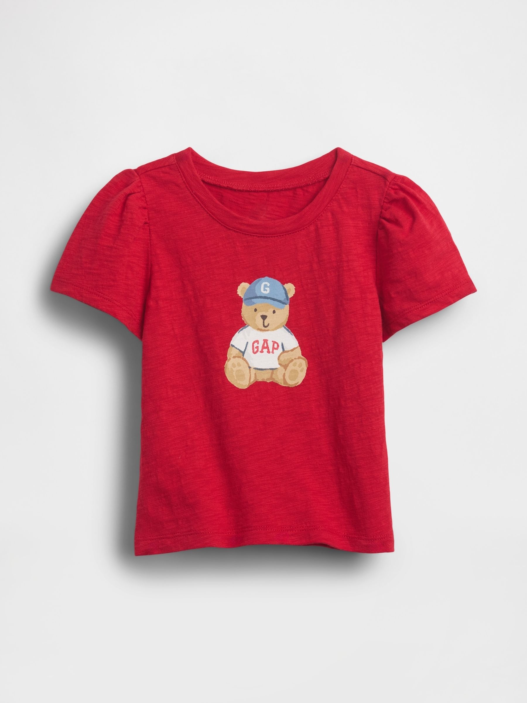 Red Brannan Bear Puff-Sleeve T-Shirt - Image 1 of 3