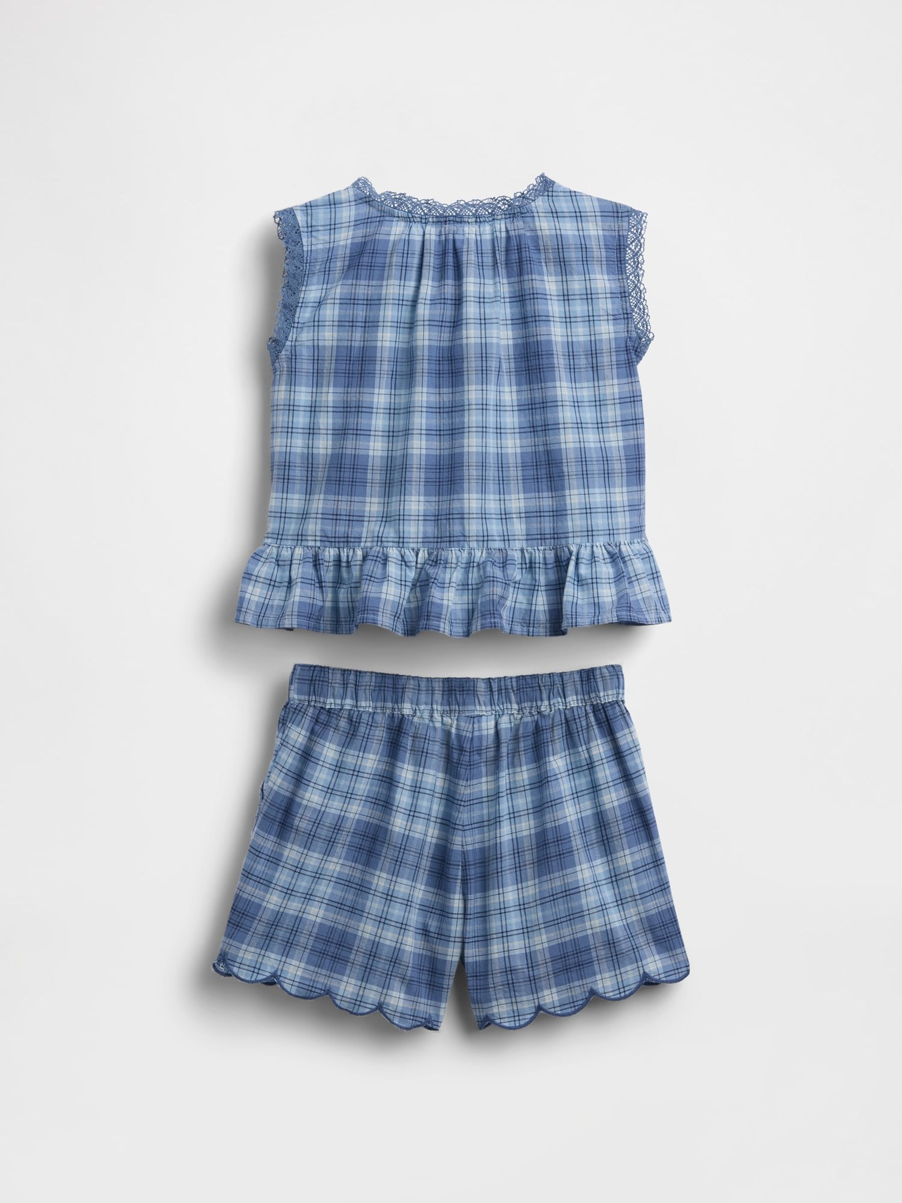 Blue Check Two Piece Outfit Set - Image 2 of 3