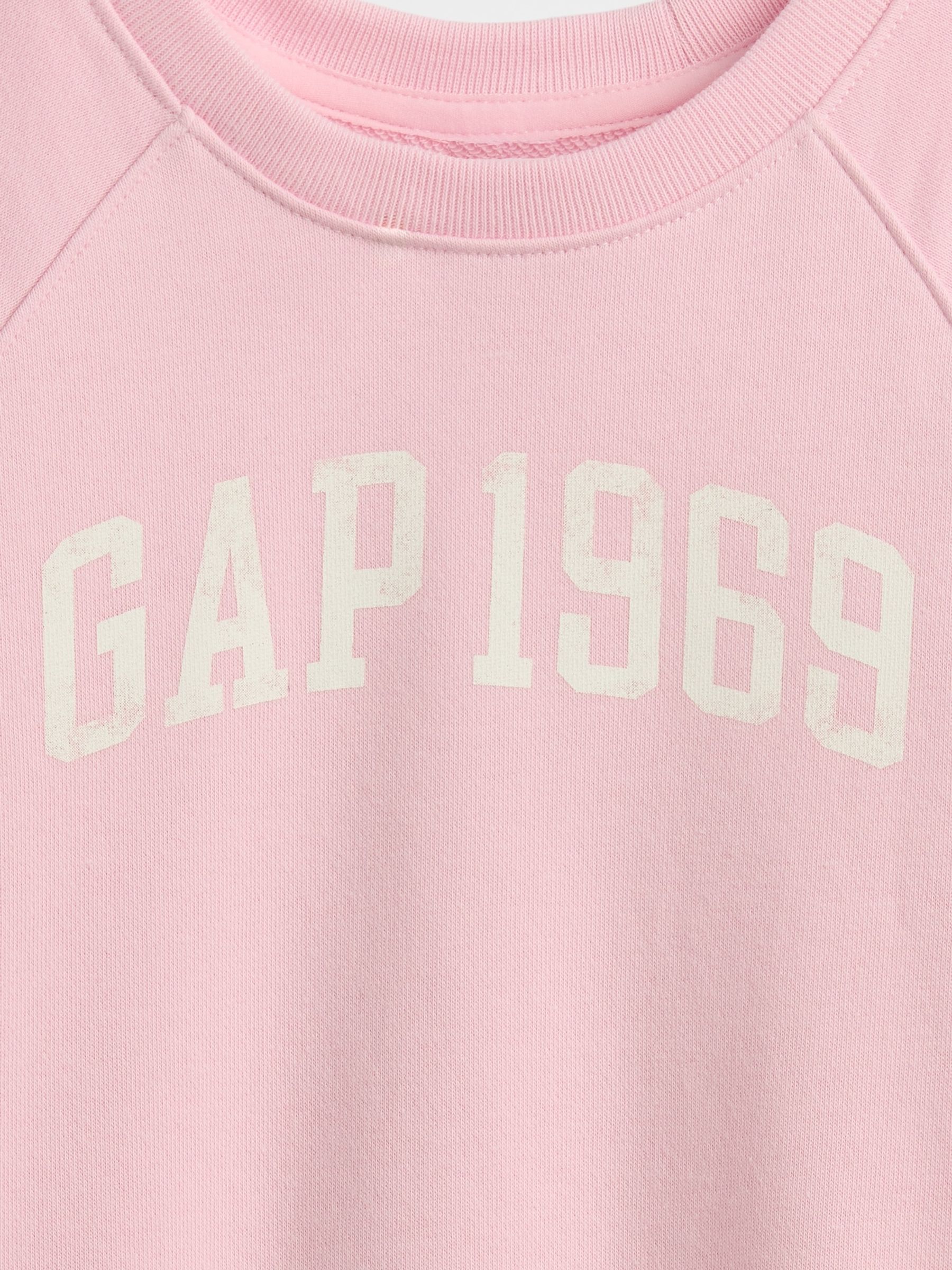 Pink French Terry Short Sleeve Sweatshirt - Image 3 of 3