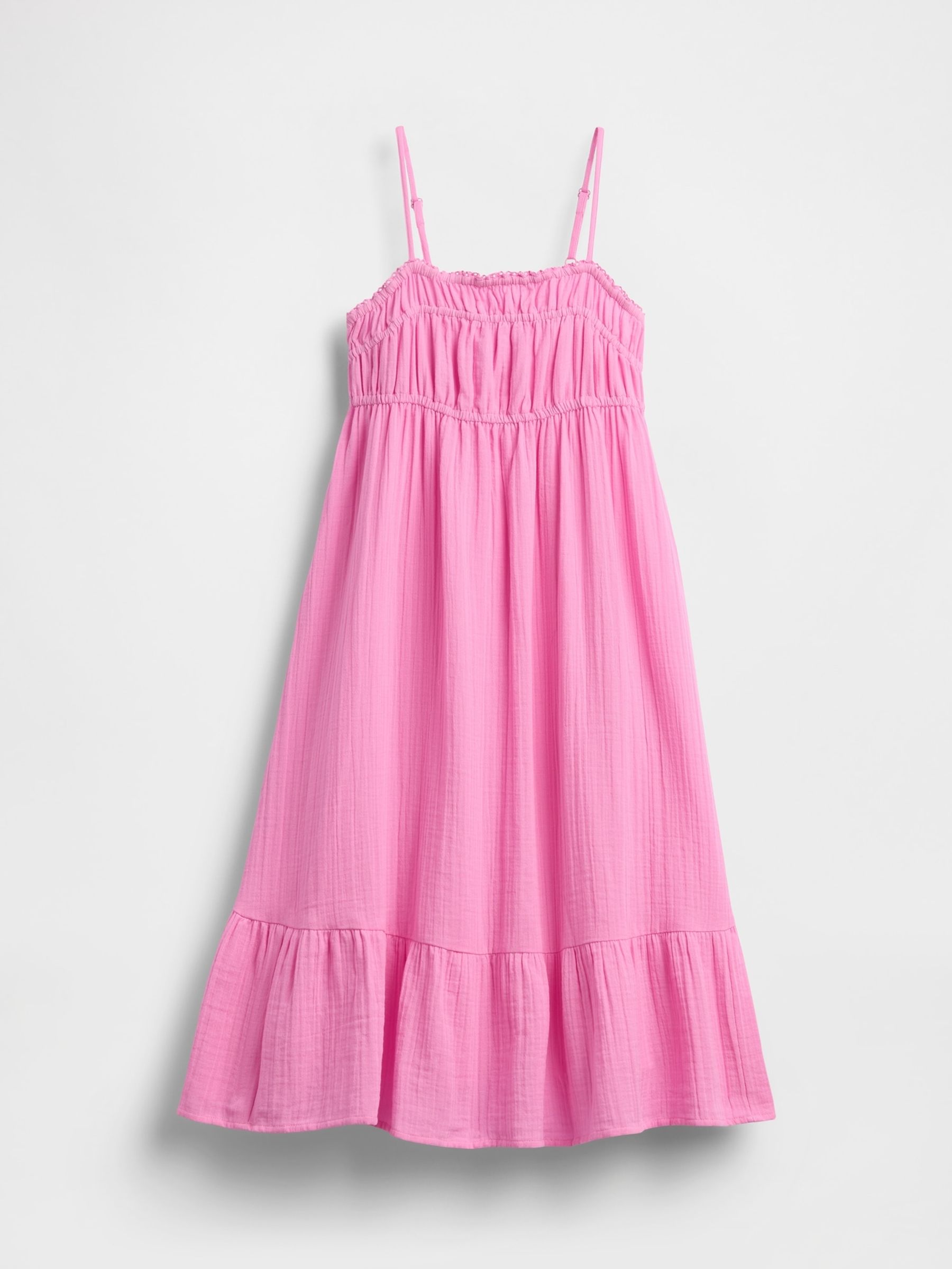 Pink Gauze Midi Dress - Image 3 of 5