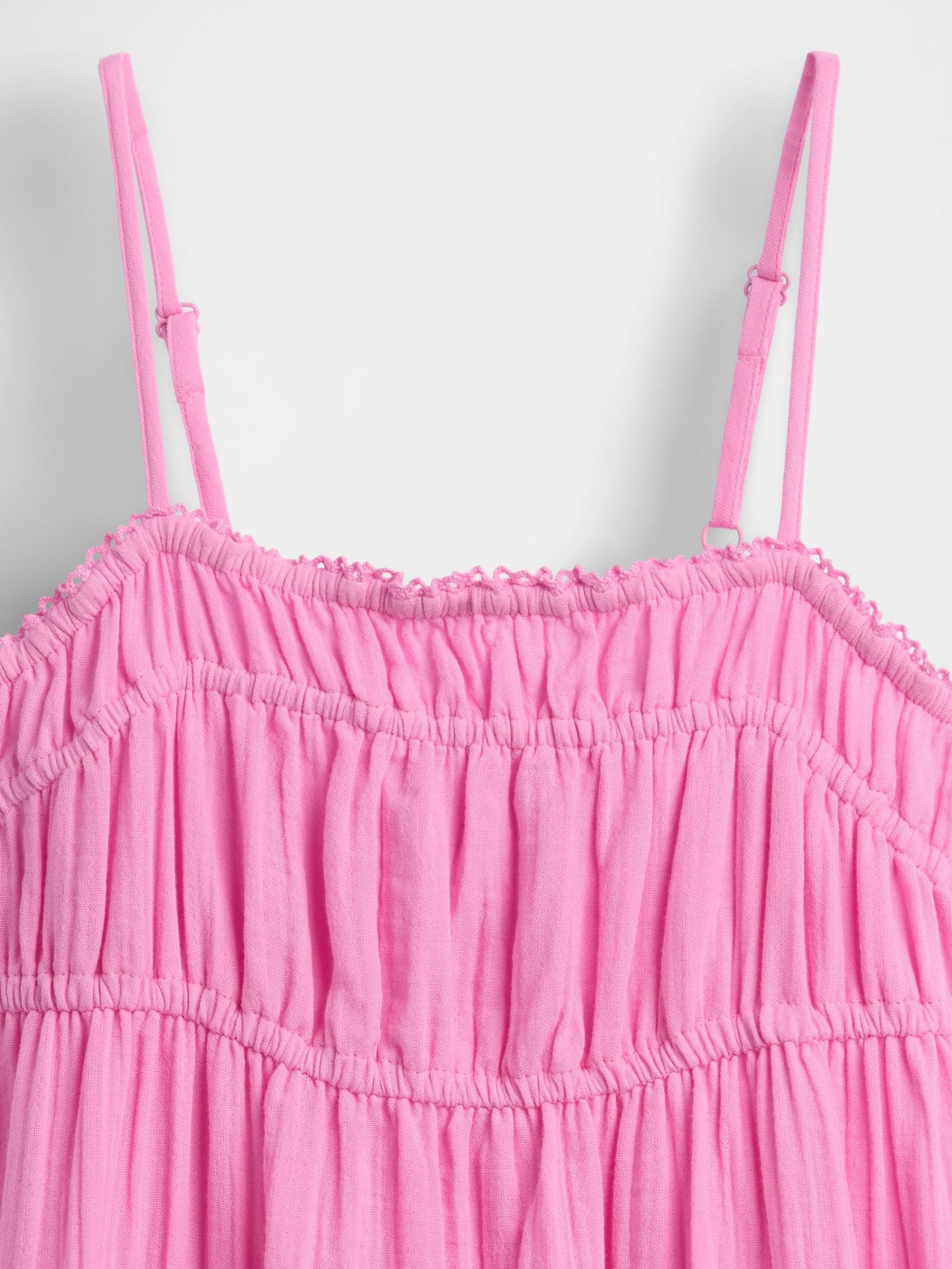 Pink Gauze Midi Dress - Image 4 of 5