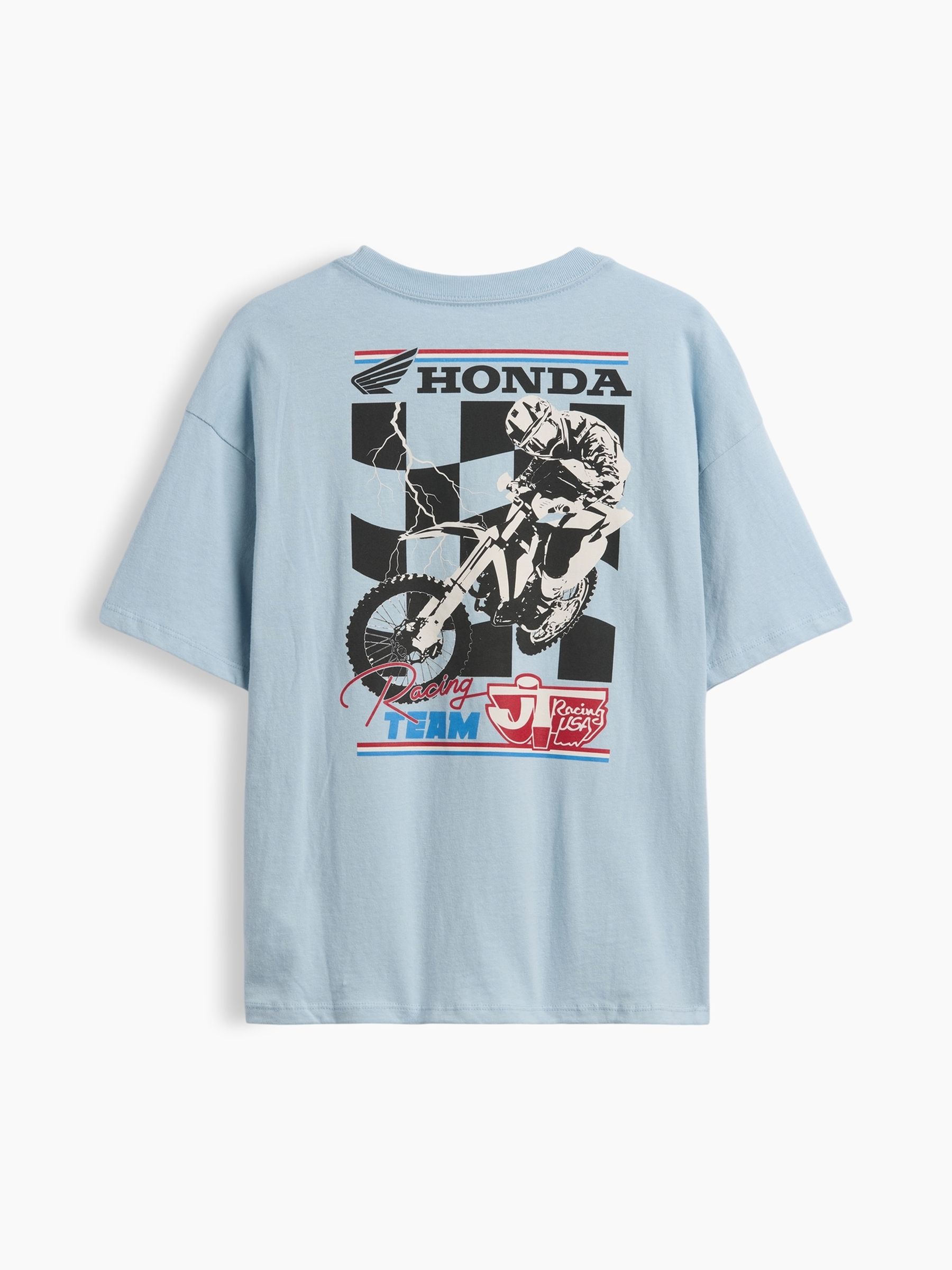 Blue Honda Relaxed Graphic Short Sleeve T-Shirt - Image 2 of 3