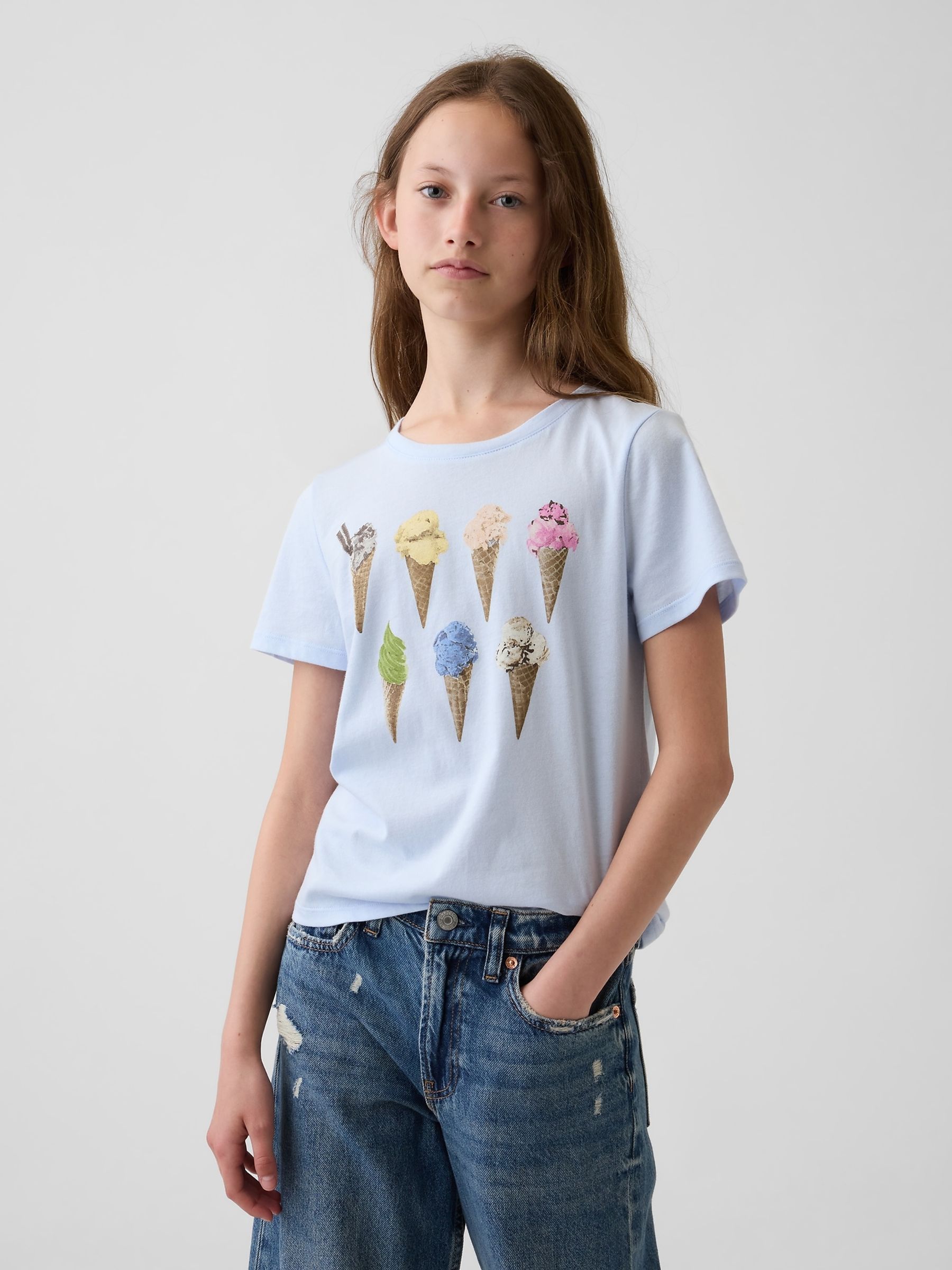 Blue Graphic Short Sleeve T-Shirt - Image 1 of 4