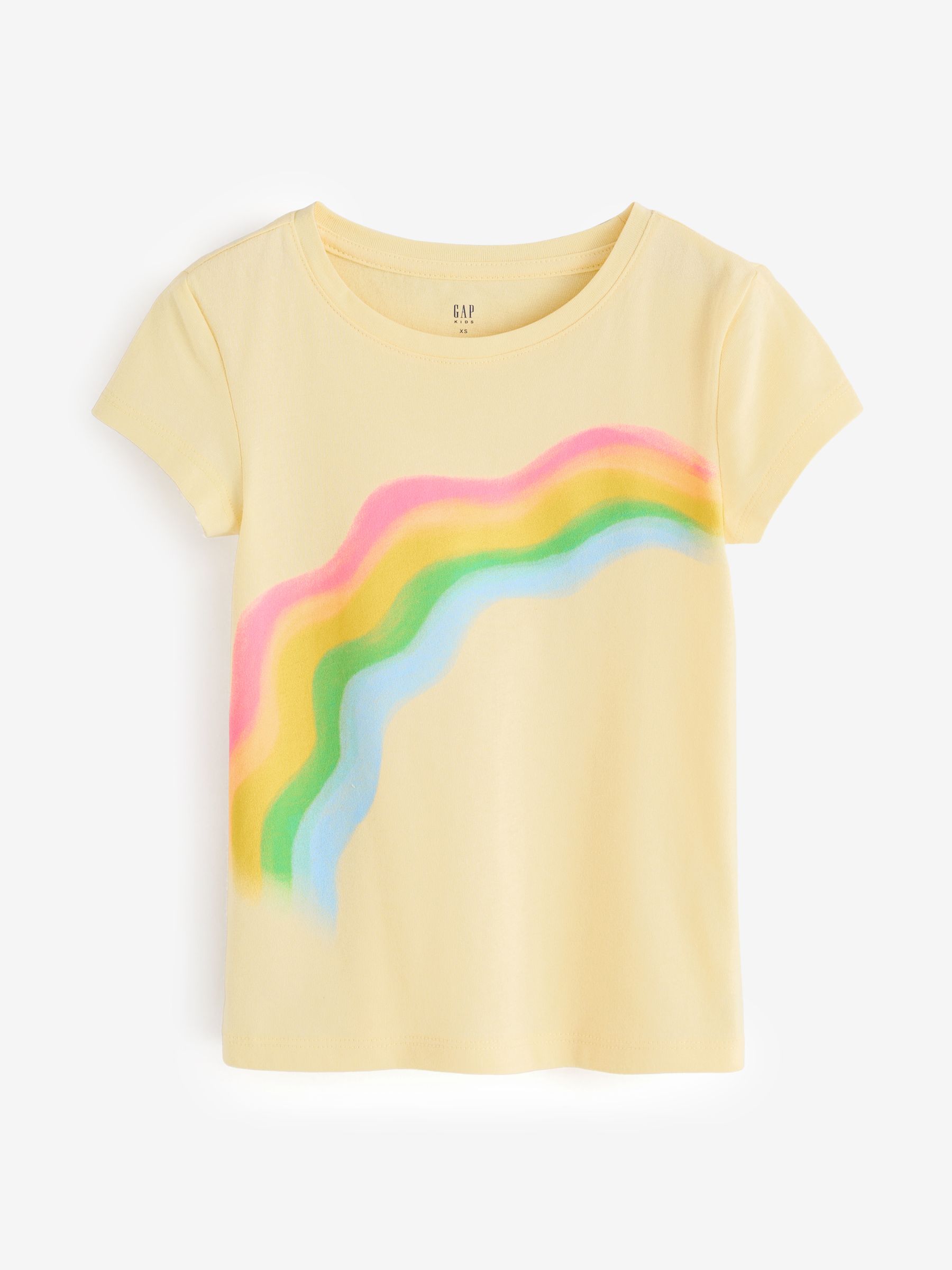 Yellow Rainbow Graphic Short Sleeve T-Shirt - Image 1 of 4
