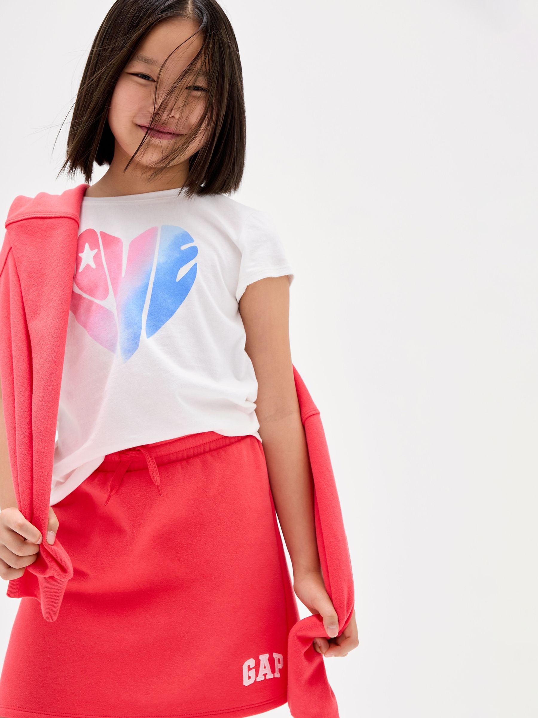 Gradient Heart Kids Graphic T-Shirt - Image 1 of 4