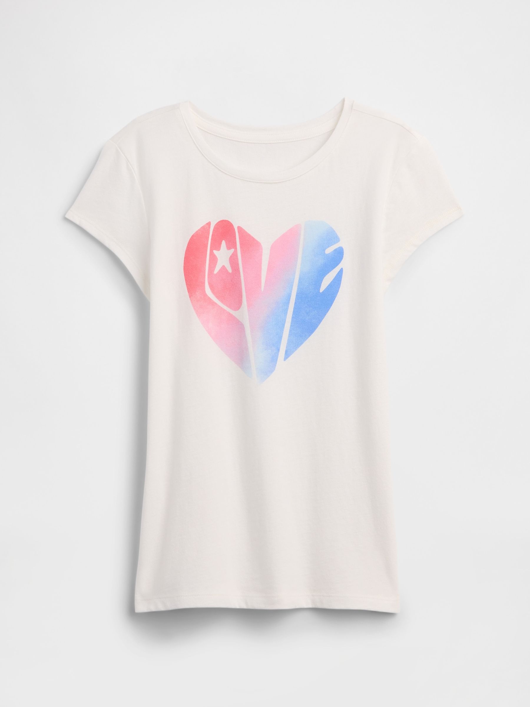 Gradient Heart Kids Graphic T-Shirt - Image 2 of 4