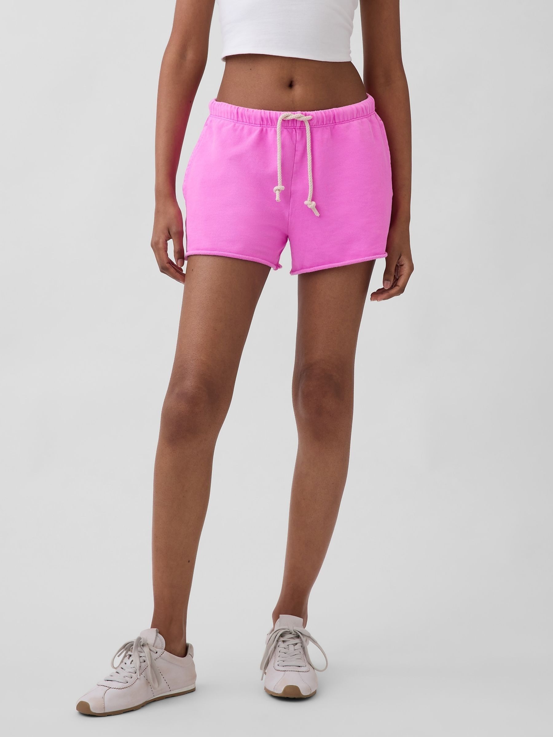 Pink 3.5 inch VintageSoft French Terry Relaxed Sweat Shorts - Image 1 of 5