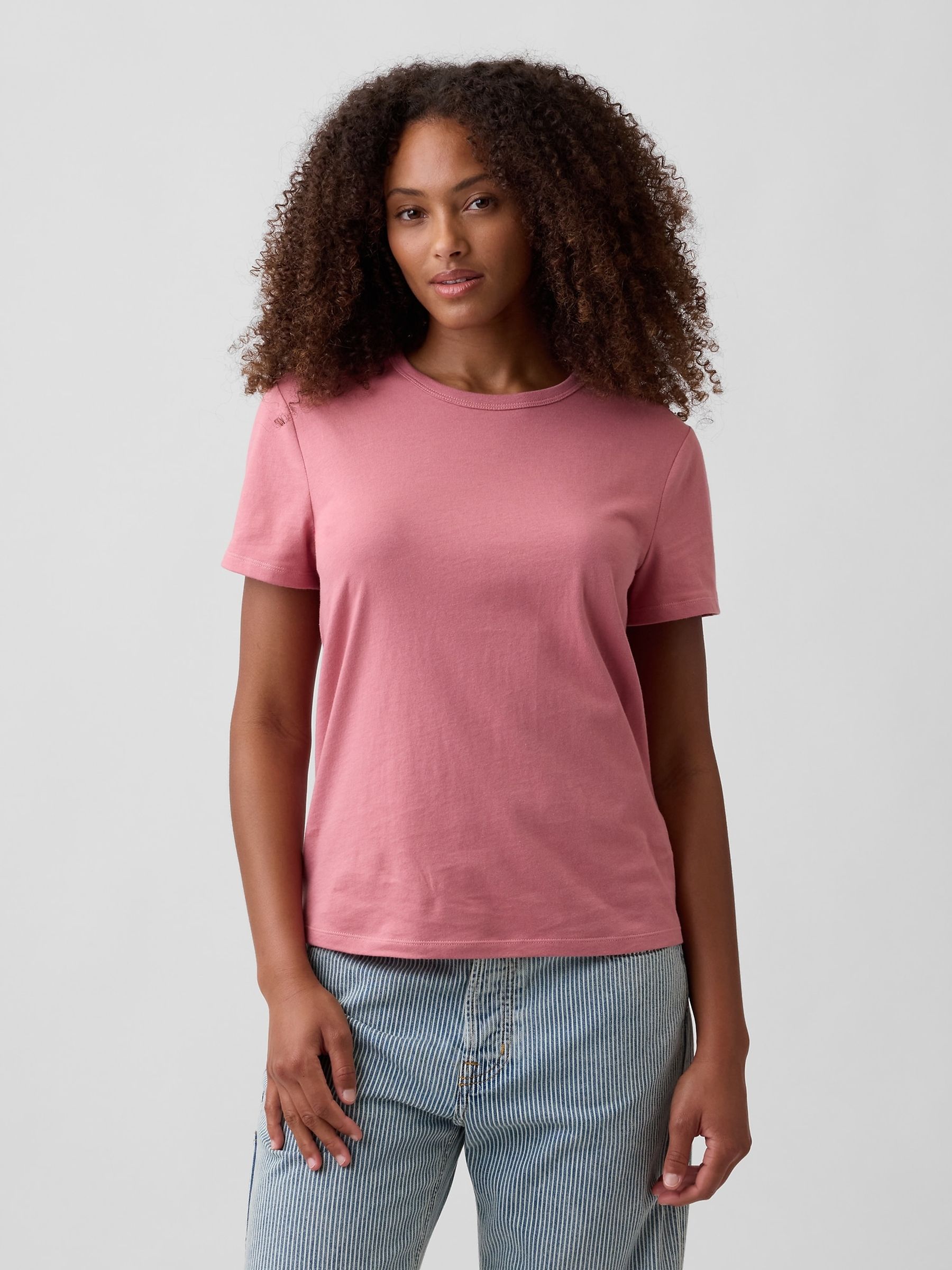 Pink Crew Neck Favourite Crew Neck Short Sleeve T-Shirt - Image 1 of 4