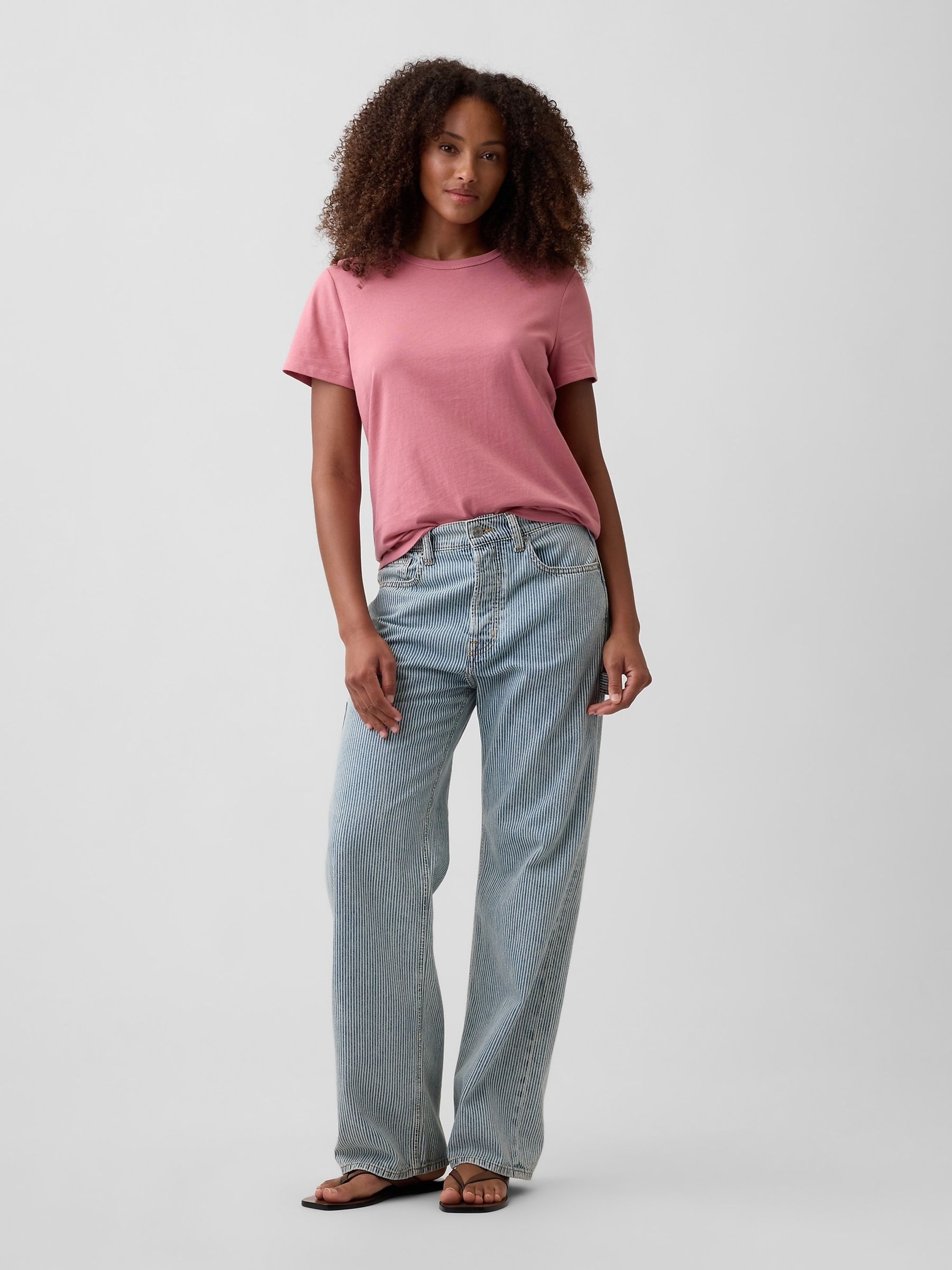 Pink Crew Neck Favourite Crew Neck Short Sleeve T-Shirt - Image 3 of 4