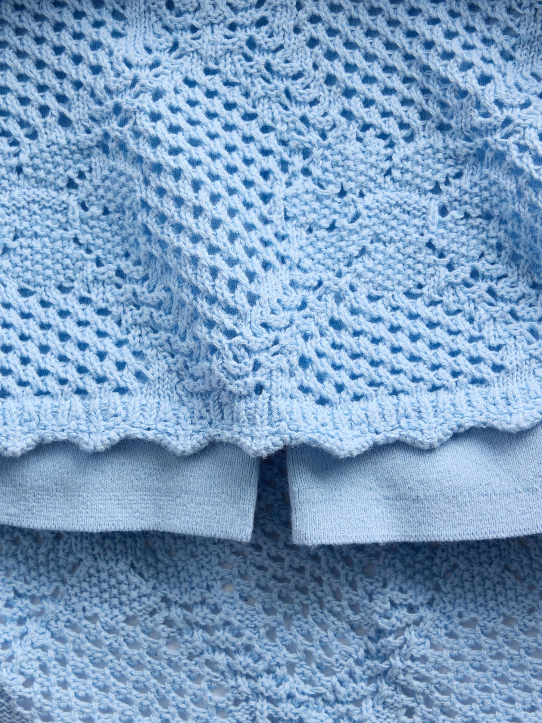 Blue Pointelle Mini Skort - Image 5 of 5