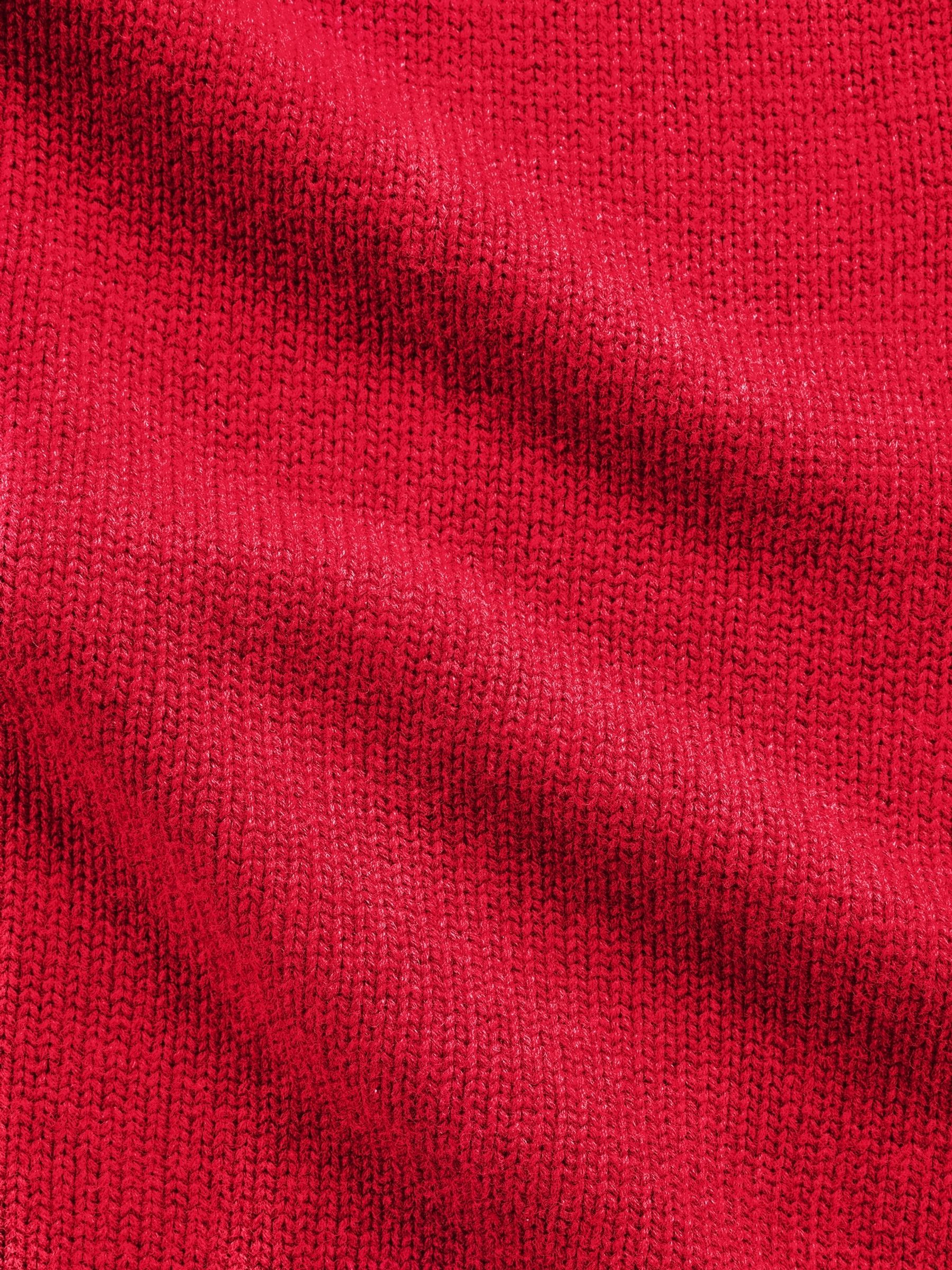Red Close Knit Jersey Boatneck Crop Vest - Image 4 of 4