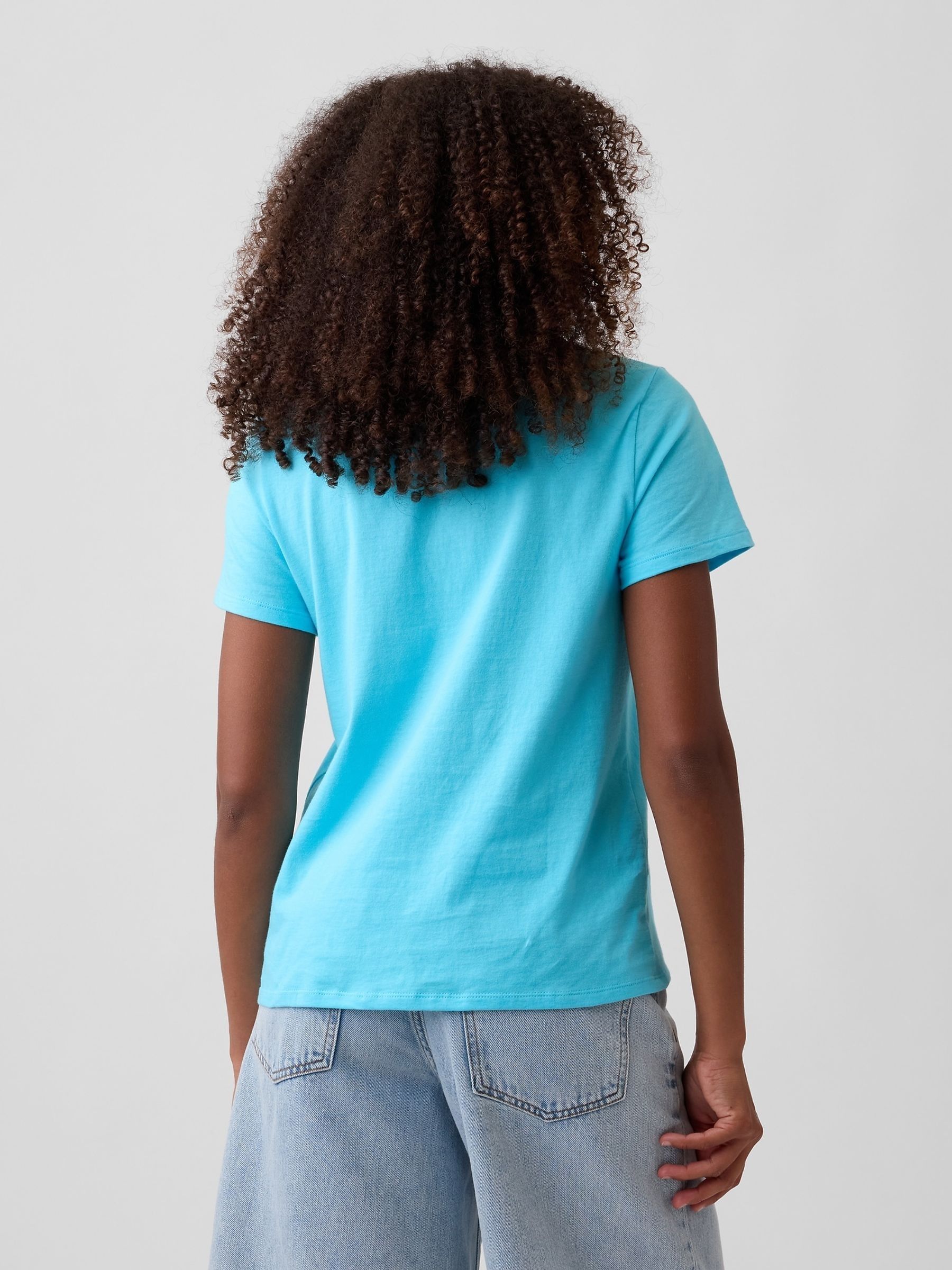 Turquoise Blue Crew Neck Favourite Short Sleeve T-Shirt - Image 2 of 5