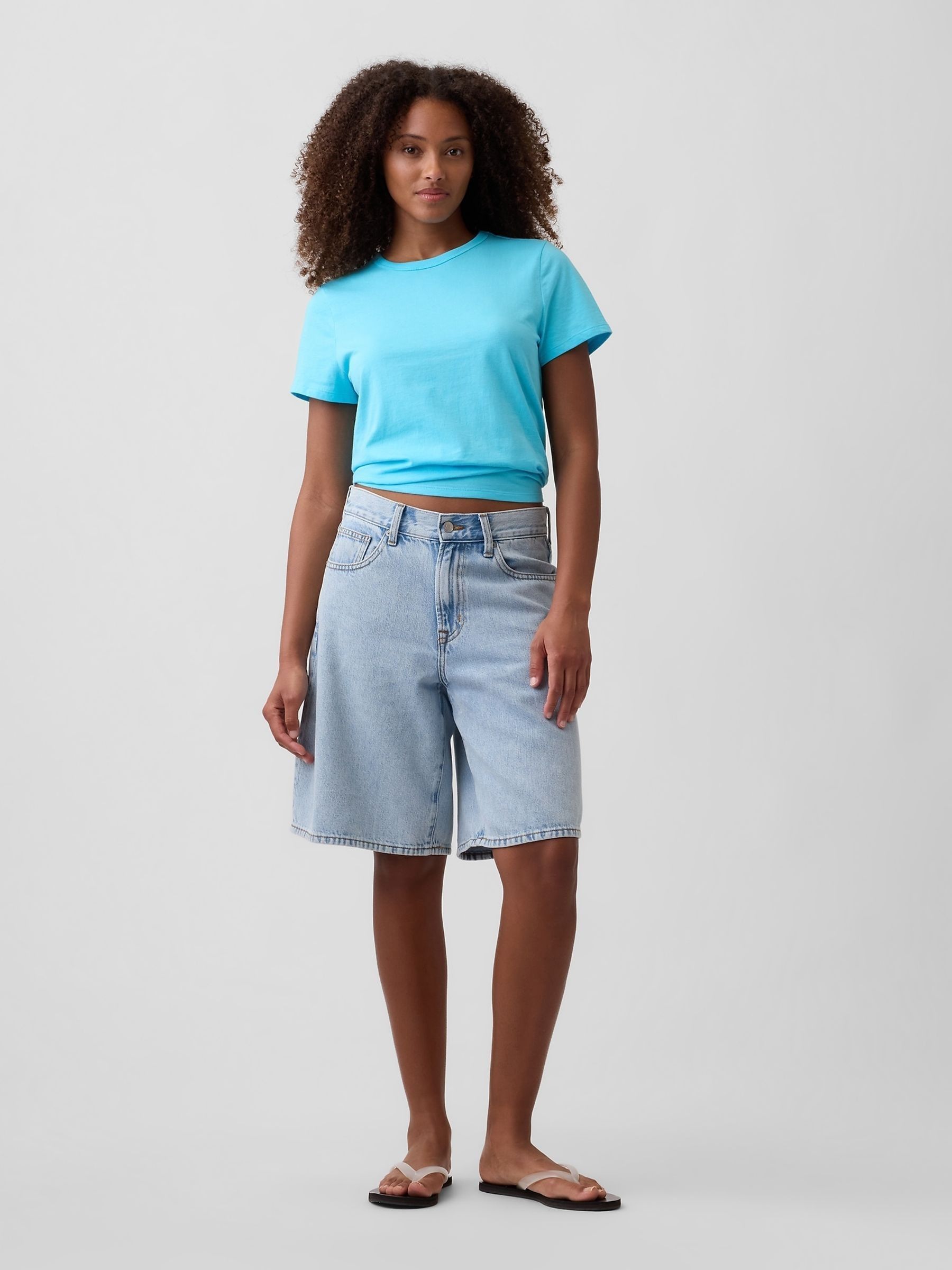 Turquoise Blue Crew Neck Favourite Short Sleeve T-Shirt - Image 3 of 5