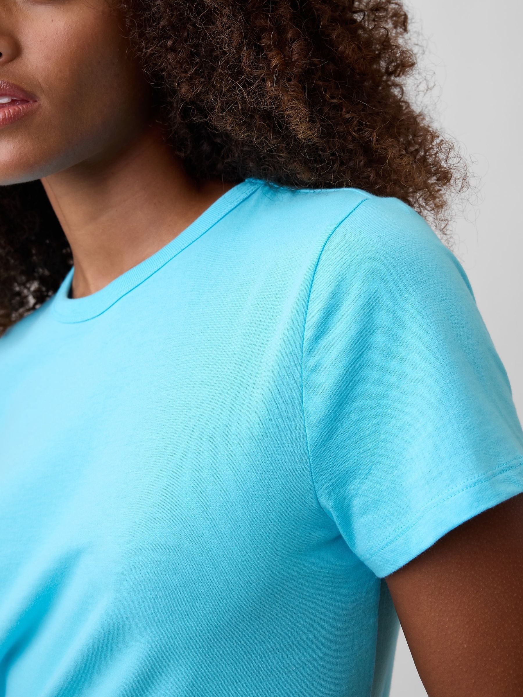 Turquoise Blue Crew Neck Favourite Short Sleeve T-Shirt - Image 4 of 5