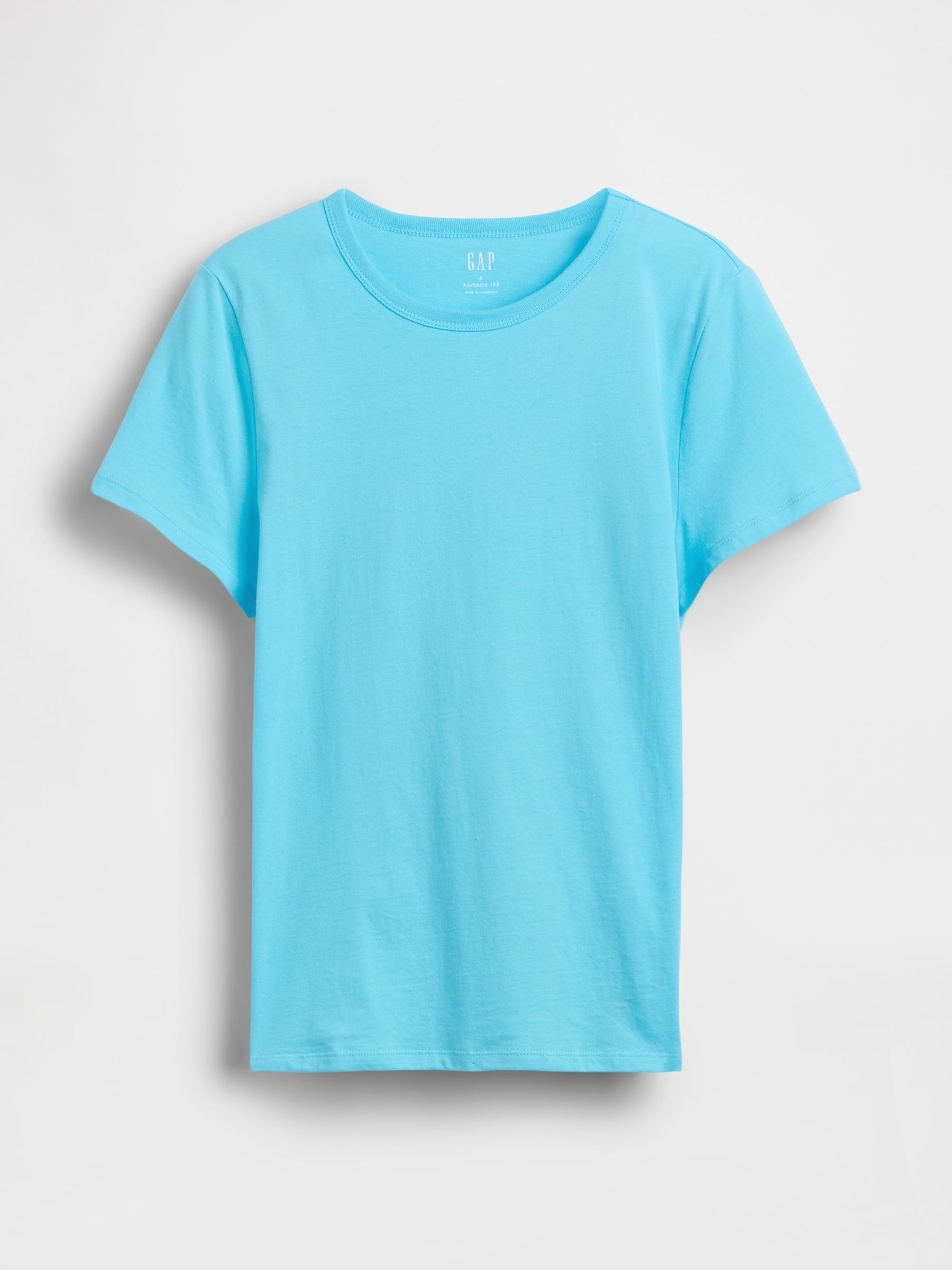 Turquoise Blue Crew Neck Favourite Short Sleeve T-Shirt - Image 5 of 5