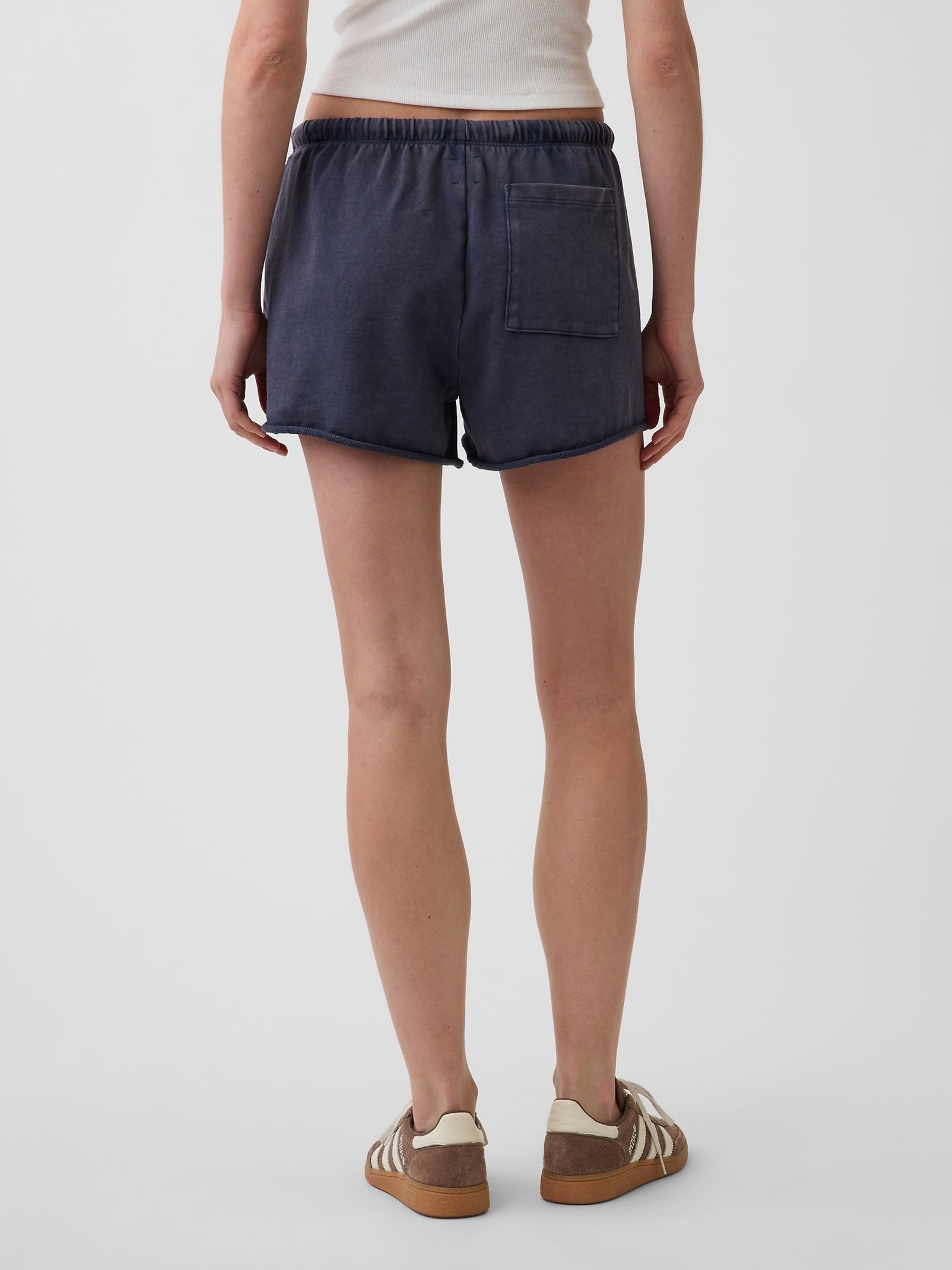 Navy 3.5 inch VintageSoft French Terry Relaxed Sweat Shorts - Image 2 of 5