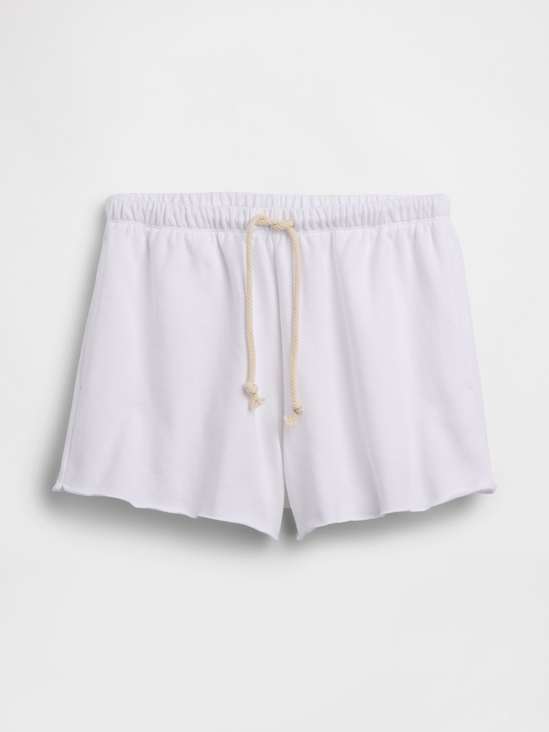 White 3.5 inch VintageSoft French Terry Relaxed Sweat Shorts - Image 5 of 6