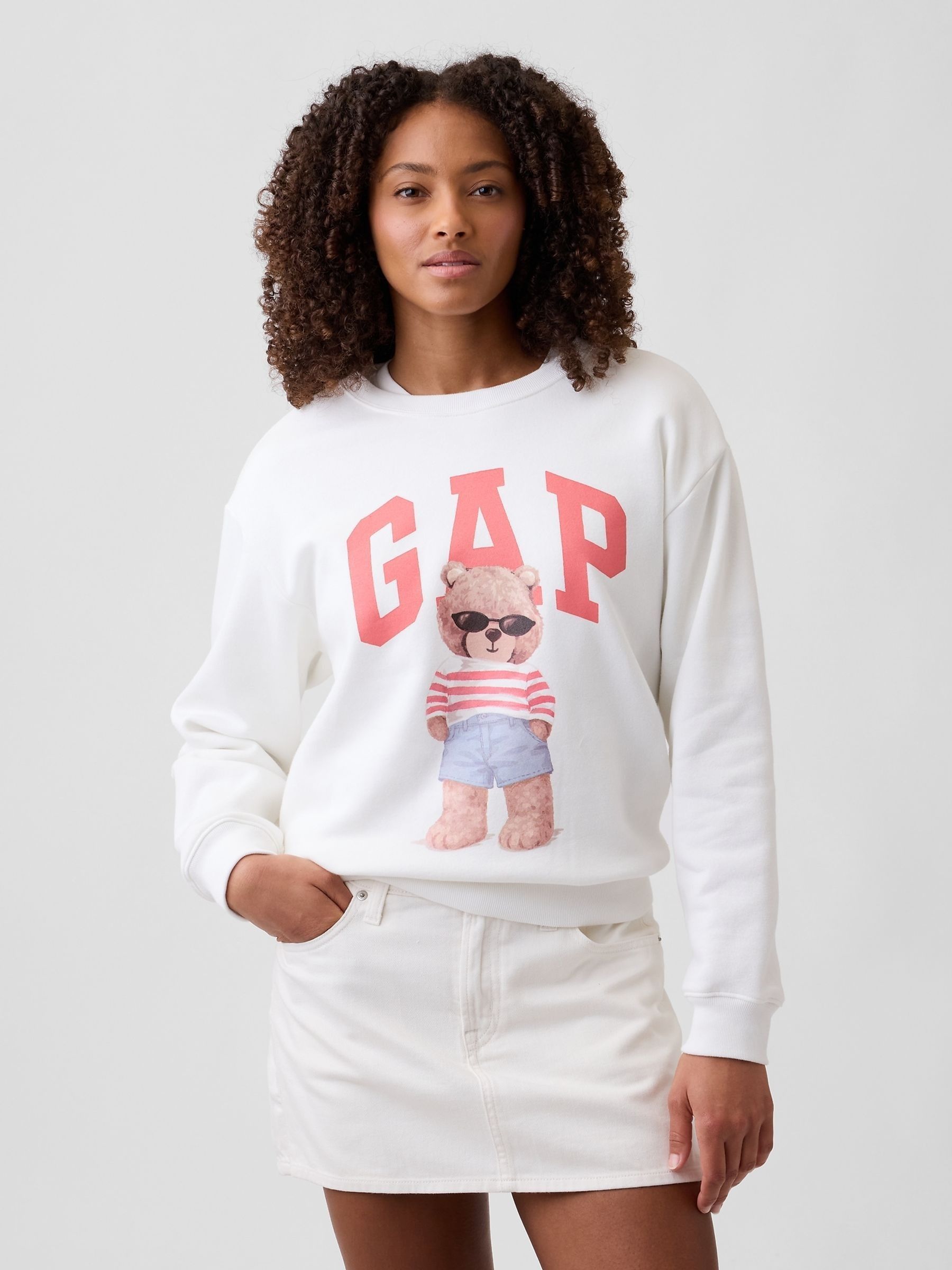 White Brannan Bear Logo Sweatshirt - Image 1 of 5