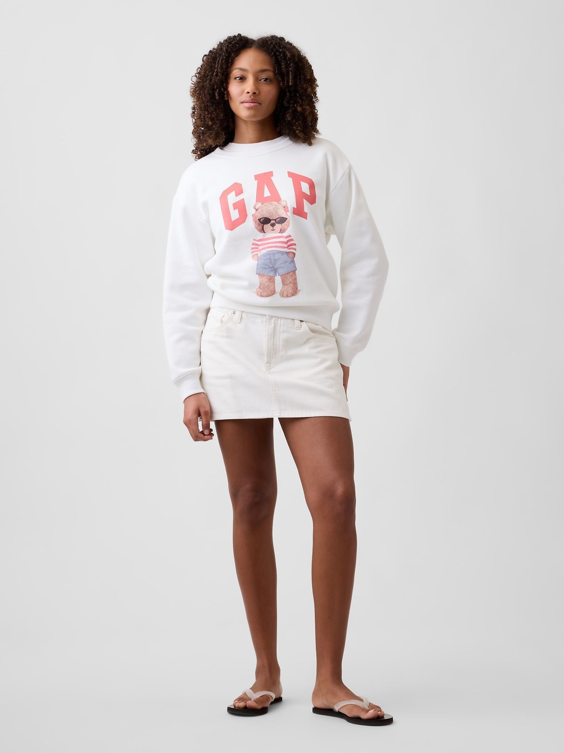White Brannan Bear Logo Sweatshirt - Image 3 of 5