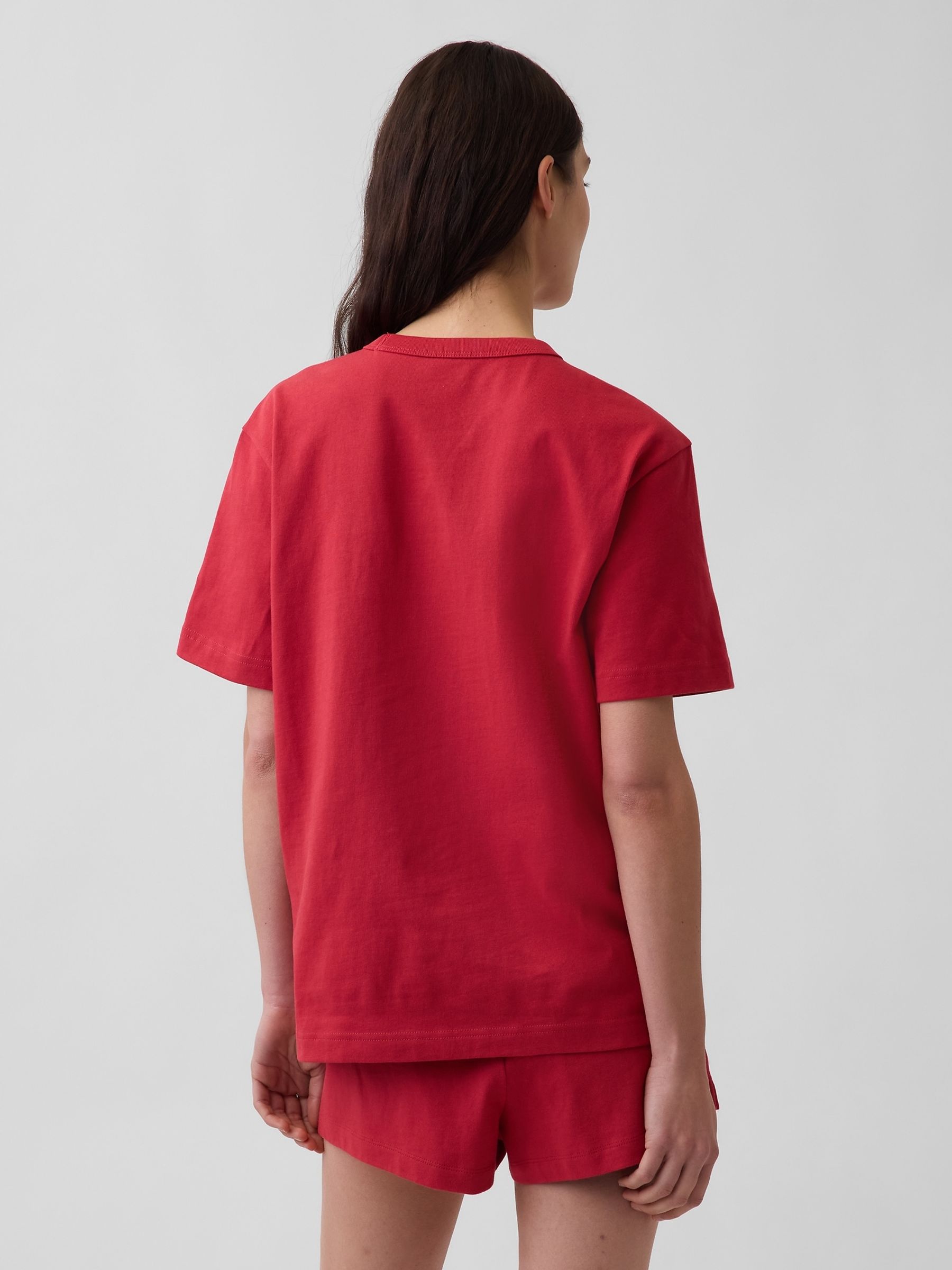 Red NAP Logo Oversized Pyjama Top - Image 2 of 4 Red NAP Logo Oversized Pyjama Top - Image 2 of 4