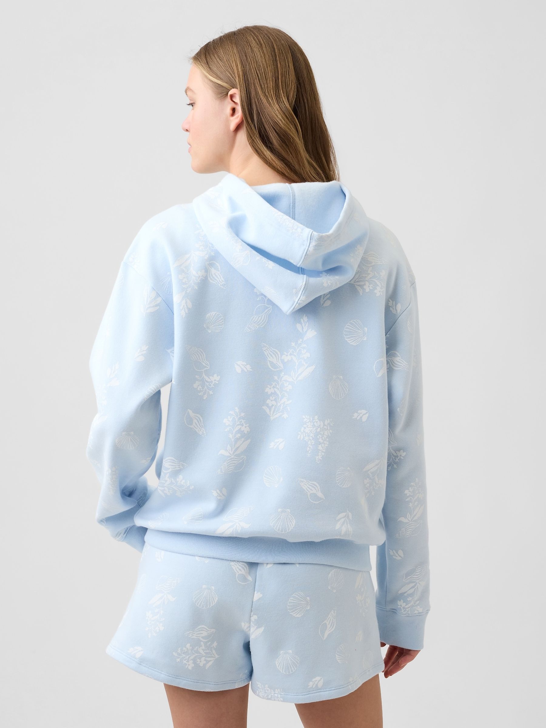 Beachy Blue Relaxed Logo Hoodie - Image 2 of 5