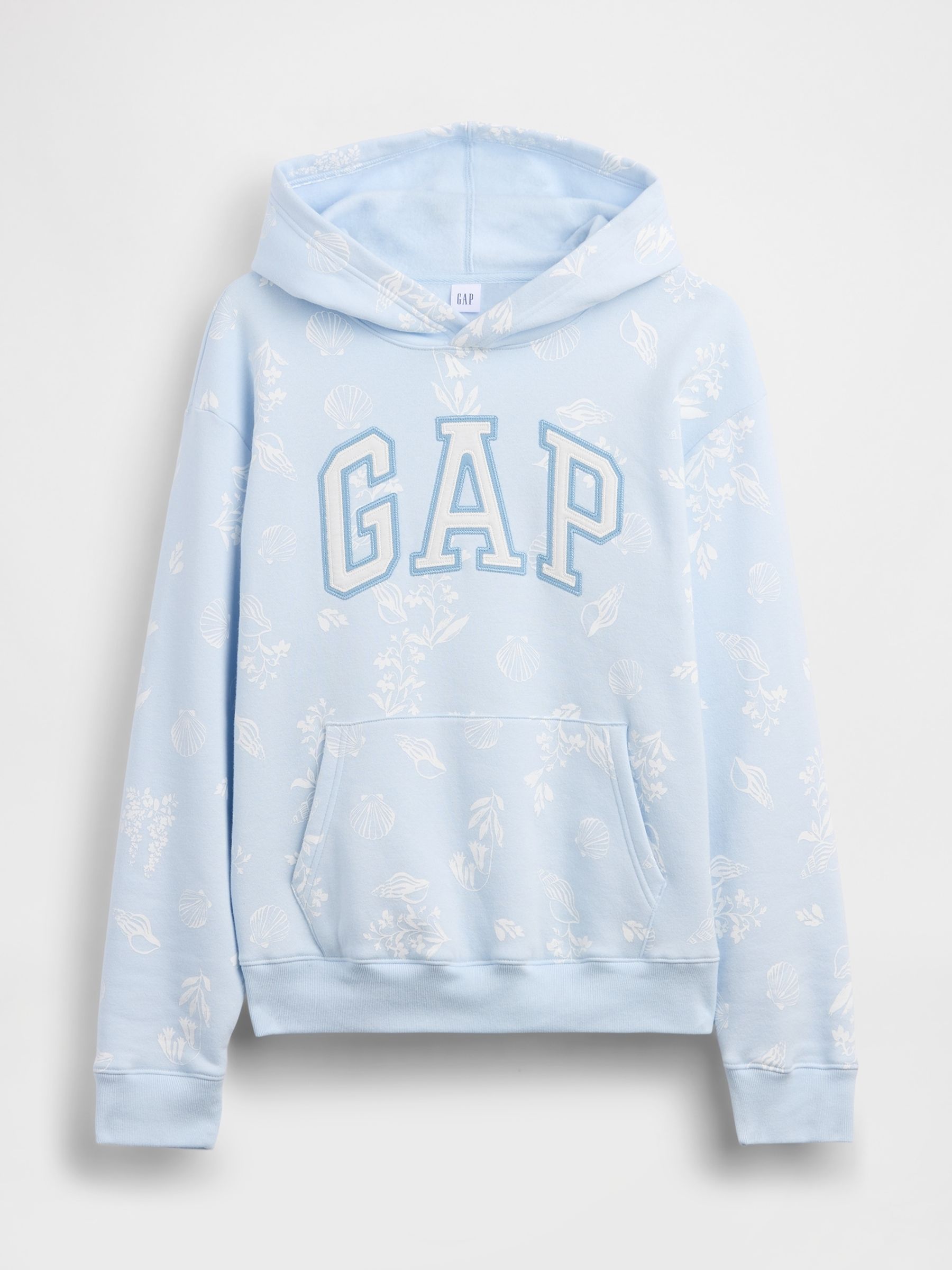 Beachy Blue Relaxed Logo Hoodie - Image 5 of 5