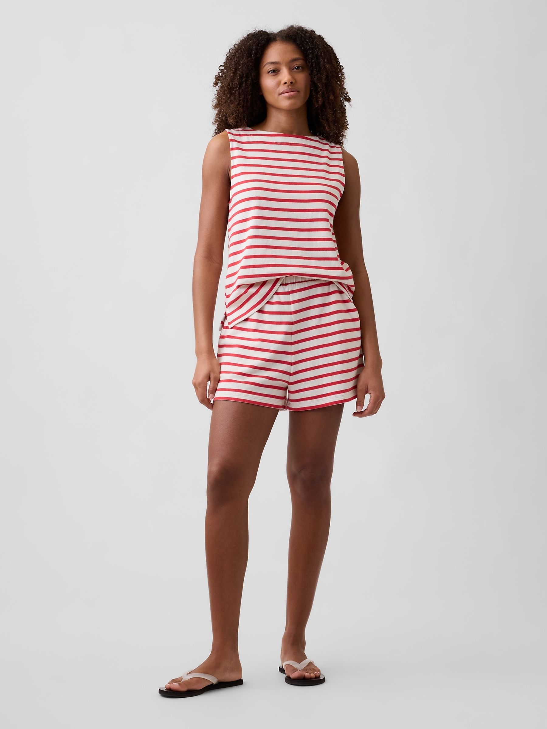 Red Stripe Boatneck Top - Image 3 of 5