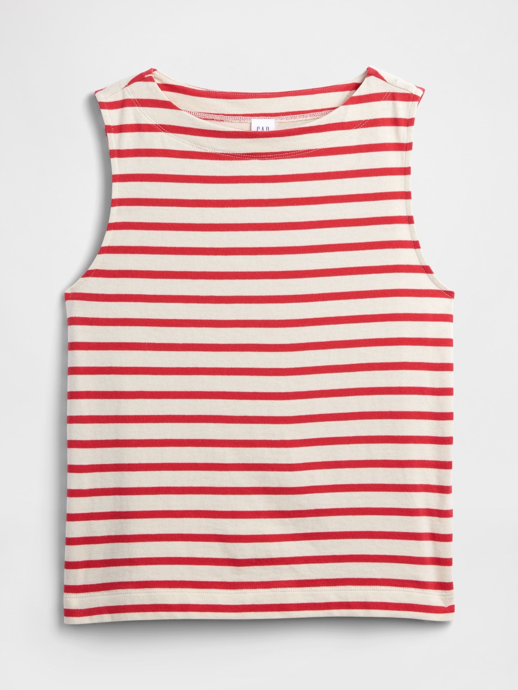 Red Stripe Boatneck Top - Image 5 of 5