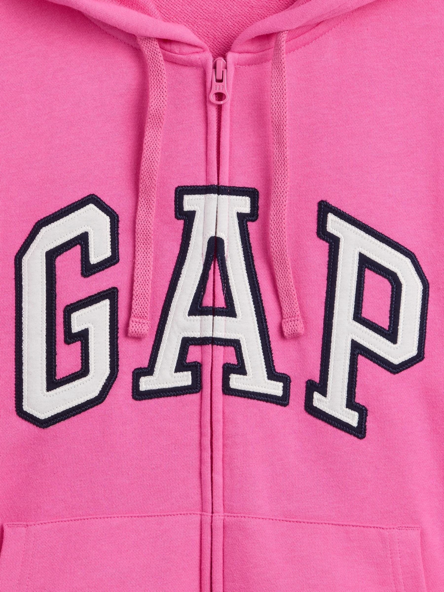 Bright Pink Relaxed Gap Logo Zip-up Hoodie - Image 4 of 4