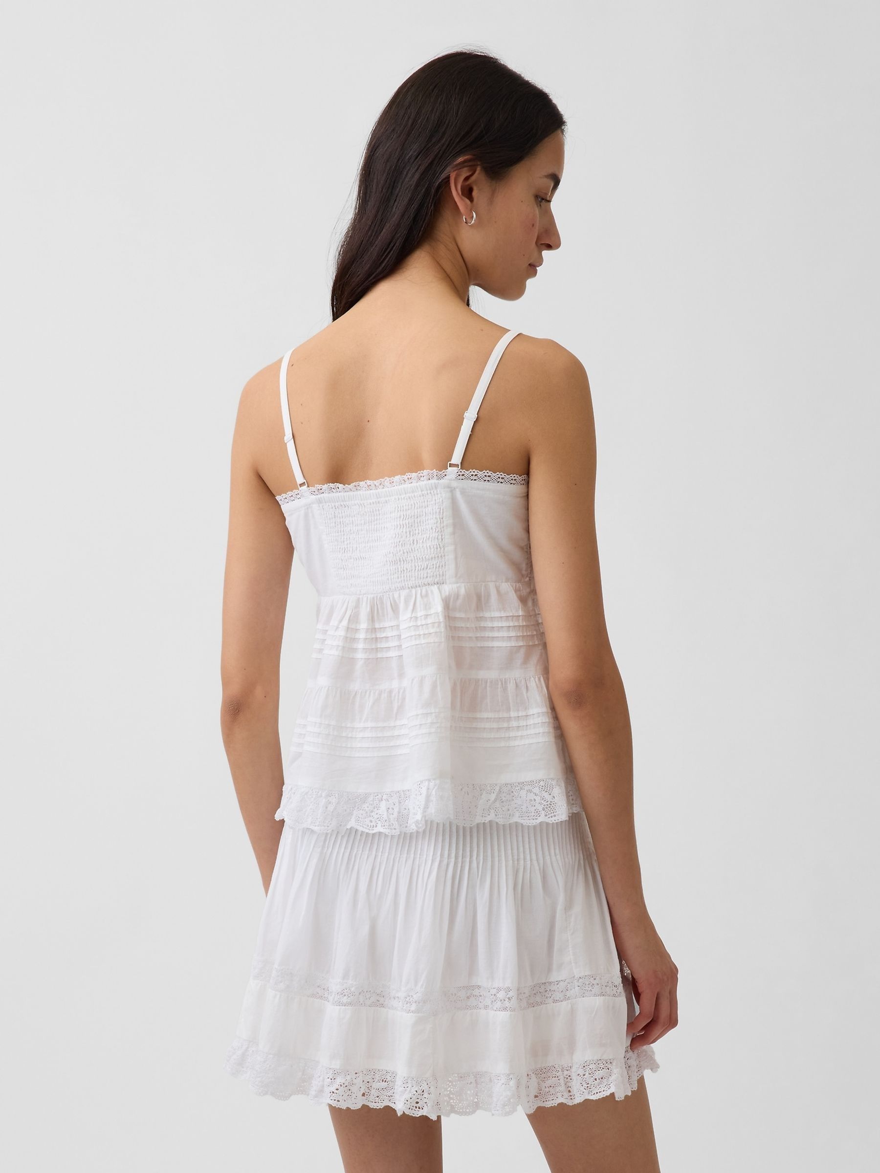 White Lace-Trim Cami - Image 2 of 4